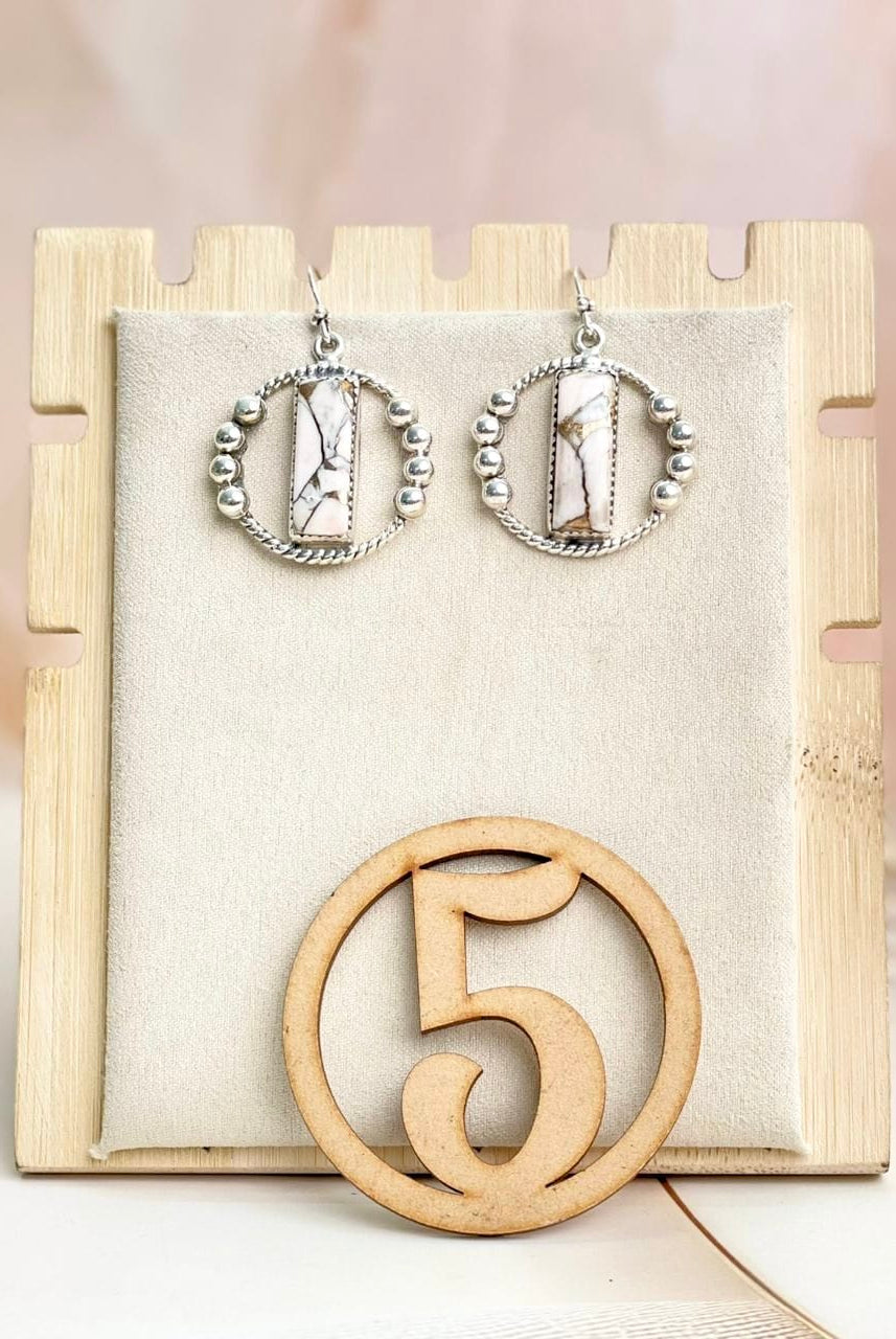 Boho Bar Balls Hoops-Earrings-Krush Kandy, Women's Online Fashion Boutique Located in Phoenix, Arizona (Scottsdale Area)