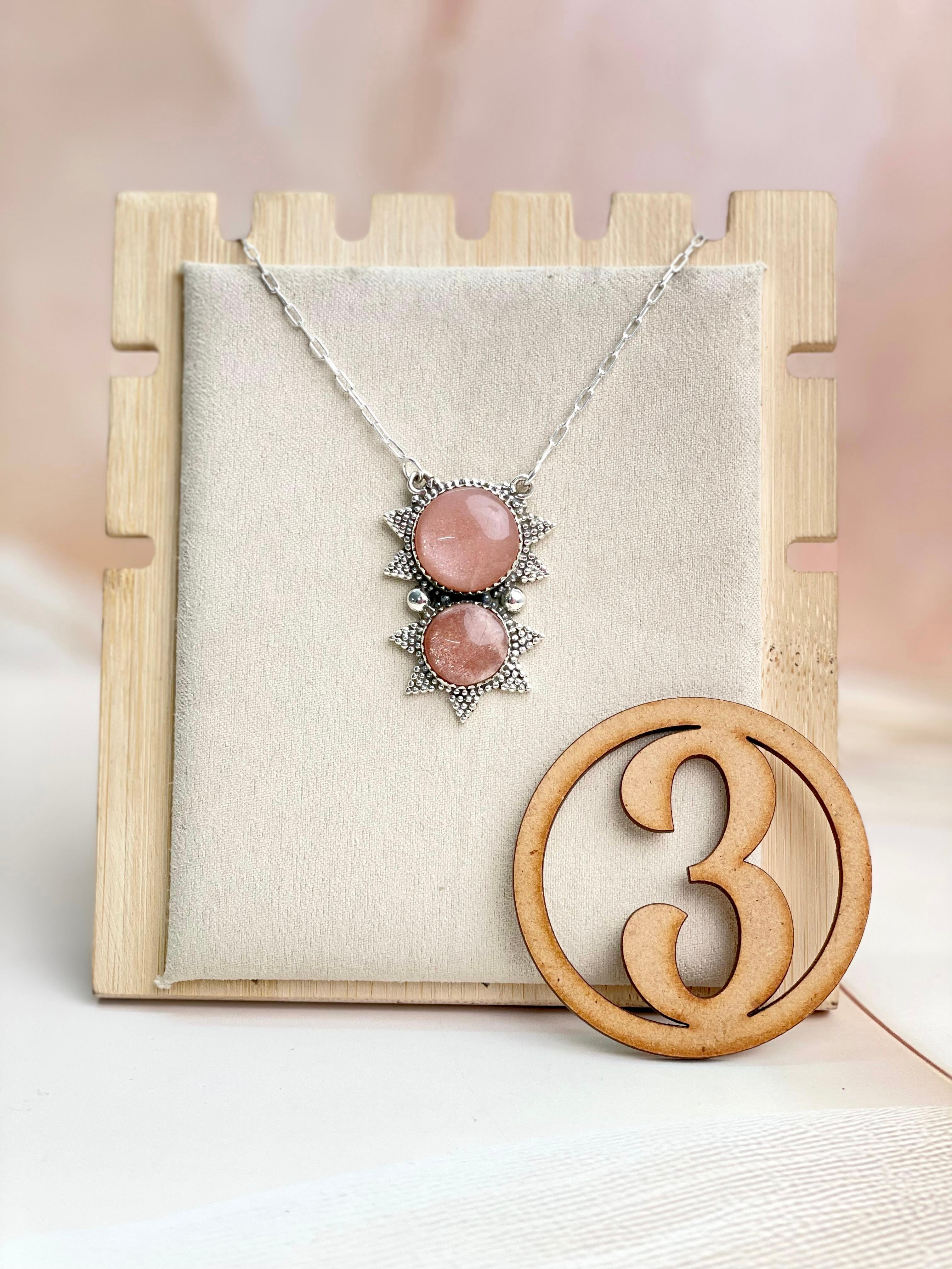 Sunstone 2 stone Necklace sno 33-Necklaces-Krush Kandy, Women's Online Fashion Boutique Located in Phoenix, Arizona (Scottsdale Area)