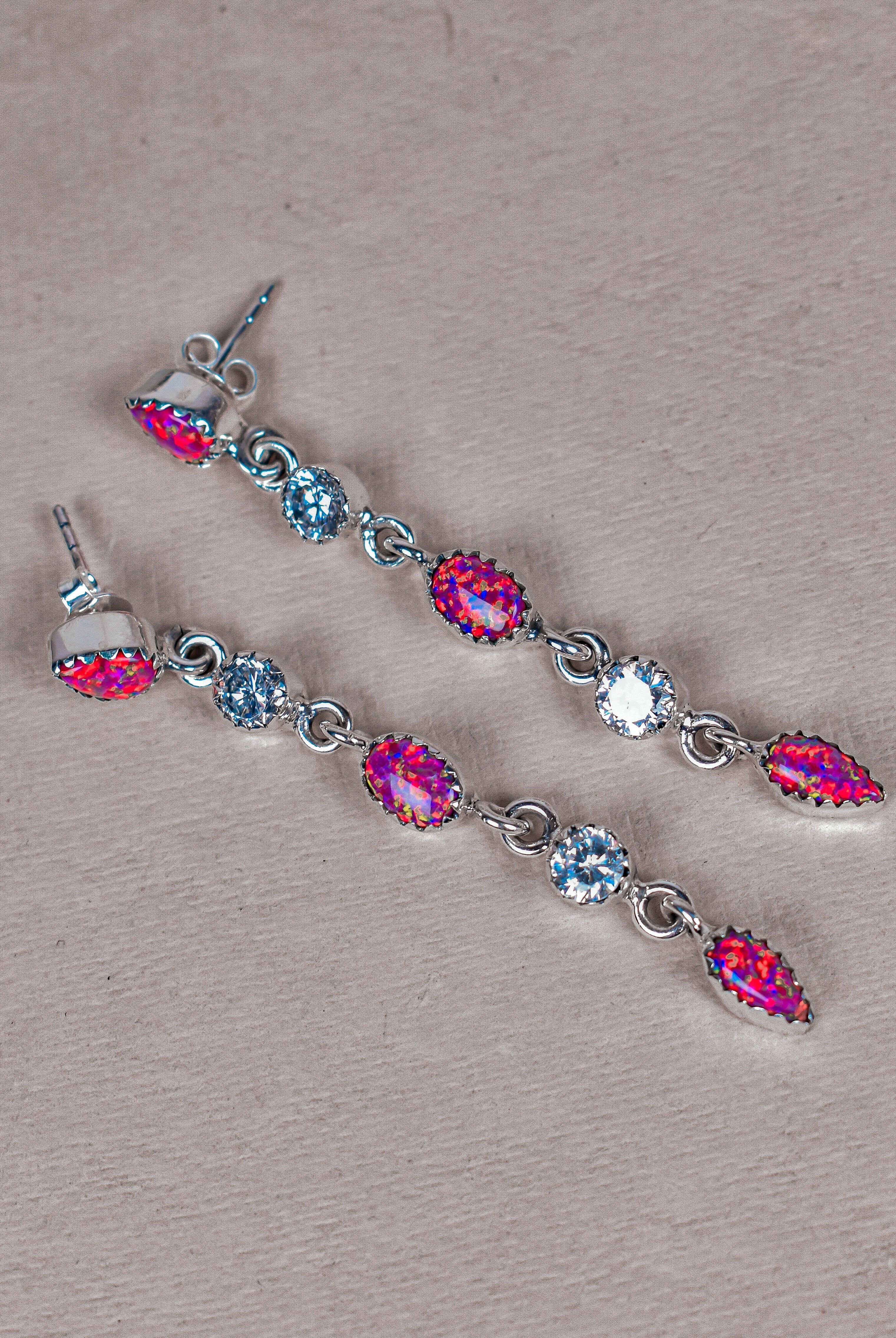Triple Double Dangle Earrings-Drop Earrings-Krush Kandy, Women's Online Fashion Boutique Located in Phoenix, Arizona (Scottsdale Area)