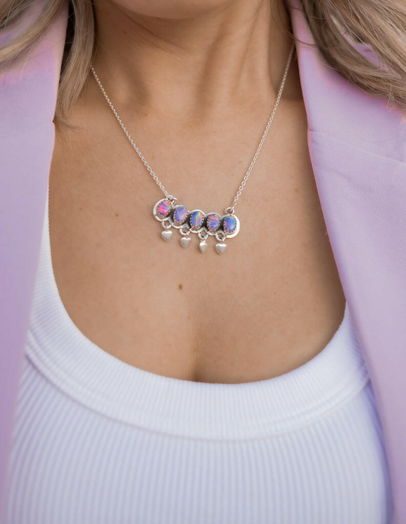 Heart's Desire Stone Necklace-Chain Necklaces-Krush Kandy, Women's Online Fashion Boutique Located in Phoenix, Arizona (Scottsdale Area)