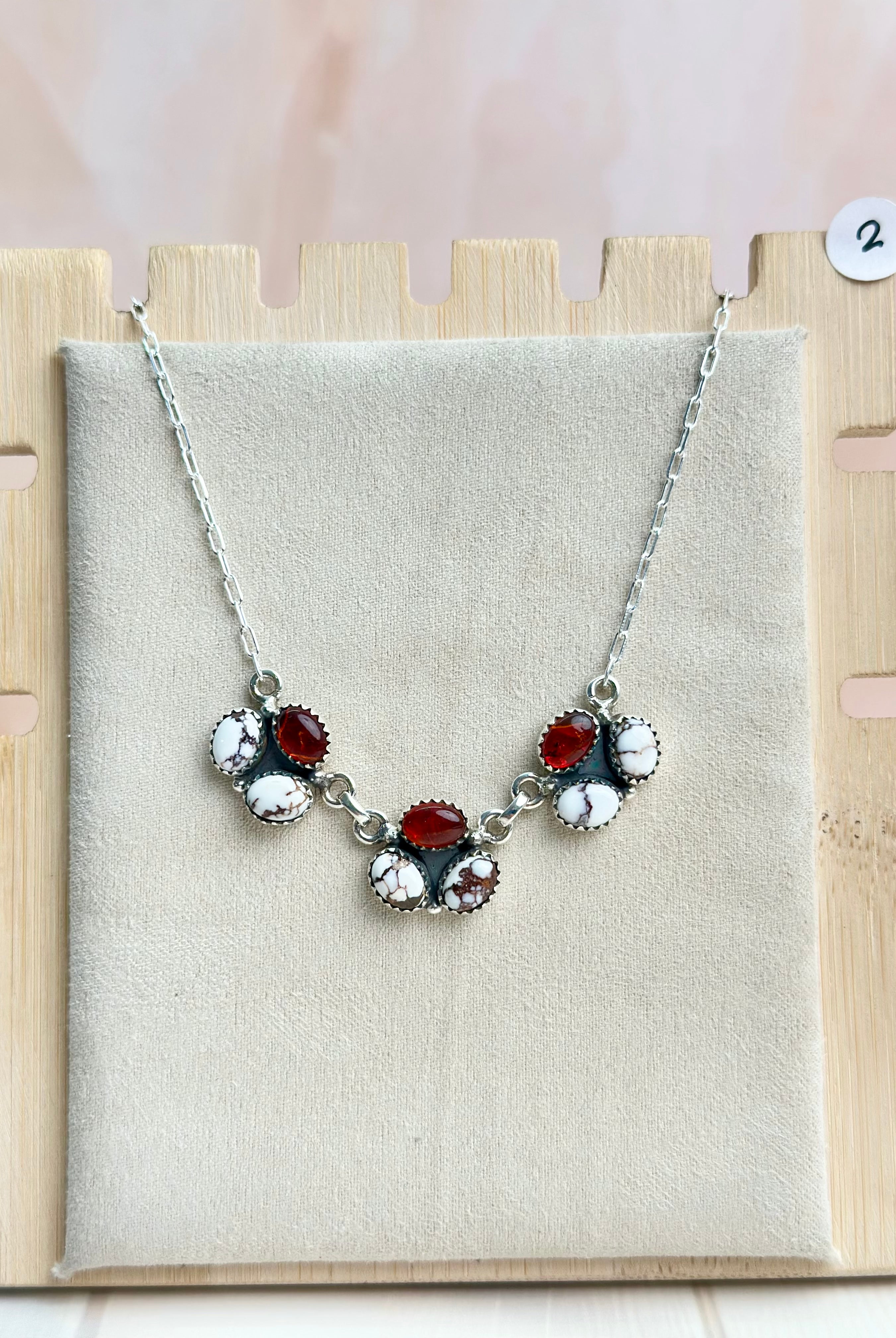 Amber, Turquoise & Crystal Necklaces-Necklaces-Krush Kandy, Women's Online Fashion Boutique Located in Phoenix, Arizona (Scottsdale Area)