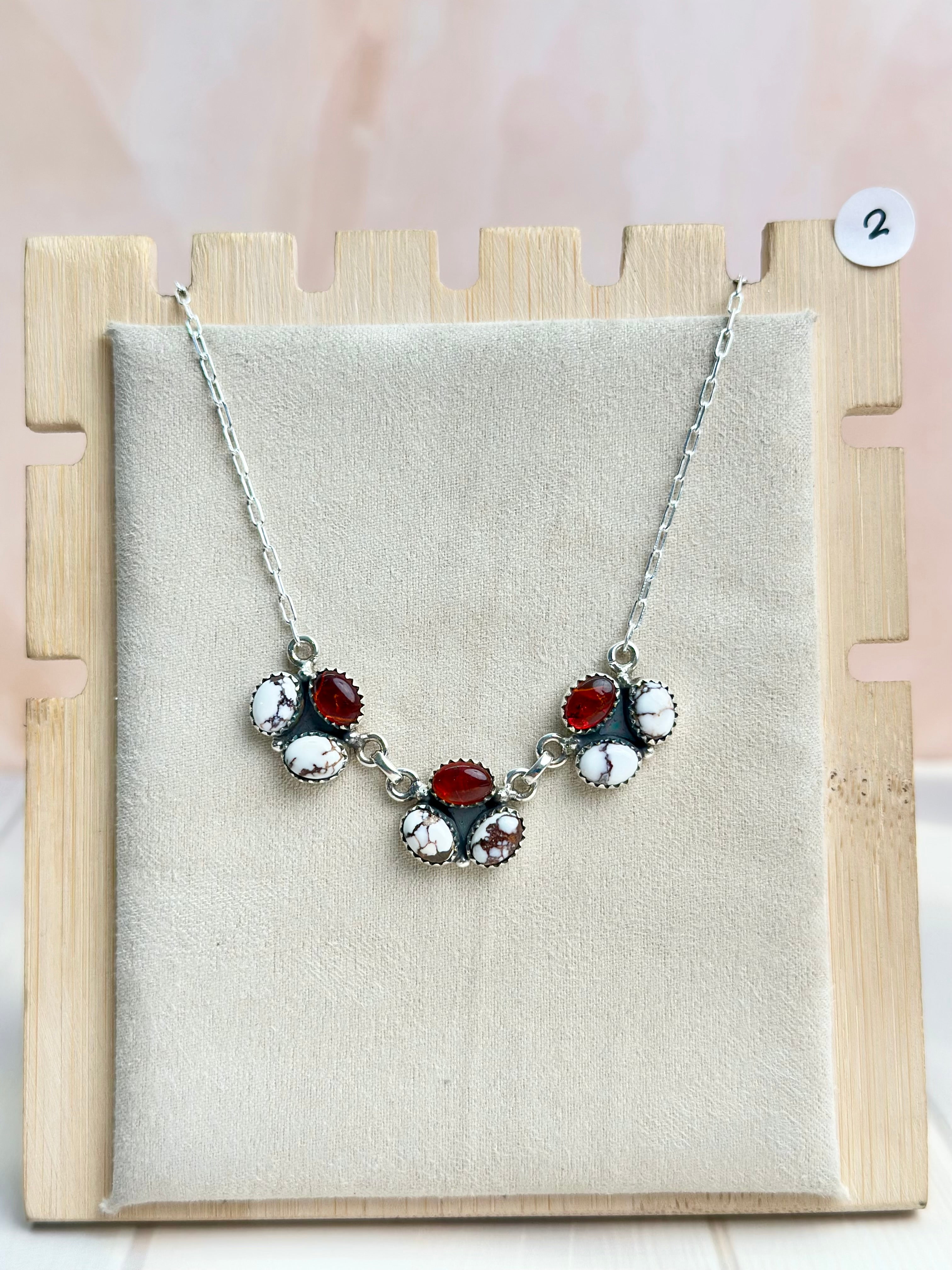 Amber, Turquoise & Crystal Necklaces-Necklaces-Krush Kandy, Women's Online Fashion Boutique Located in Phoenix, Arizona (Scottsdale Area)