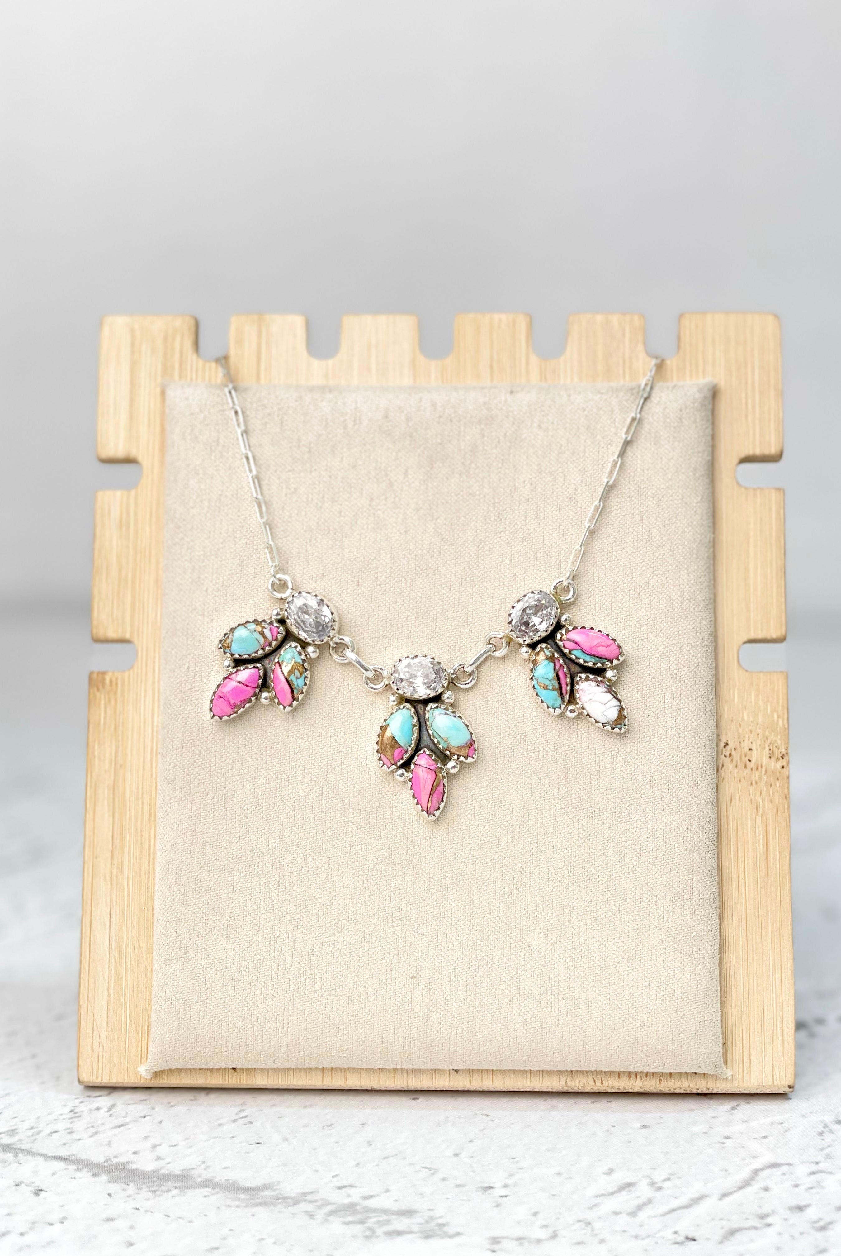 Cotton Candy Statement Necklace Bno. 16-Necklaces-Krush Kandy, Women's Online Fashion Boutique Located in Phoenix, Arizona (Scottsdale Area)