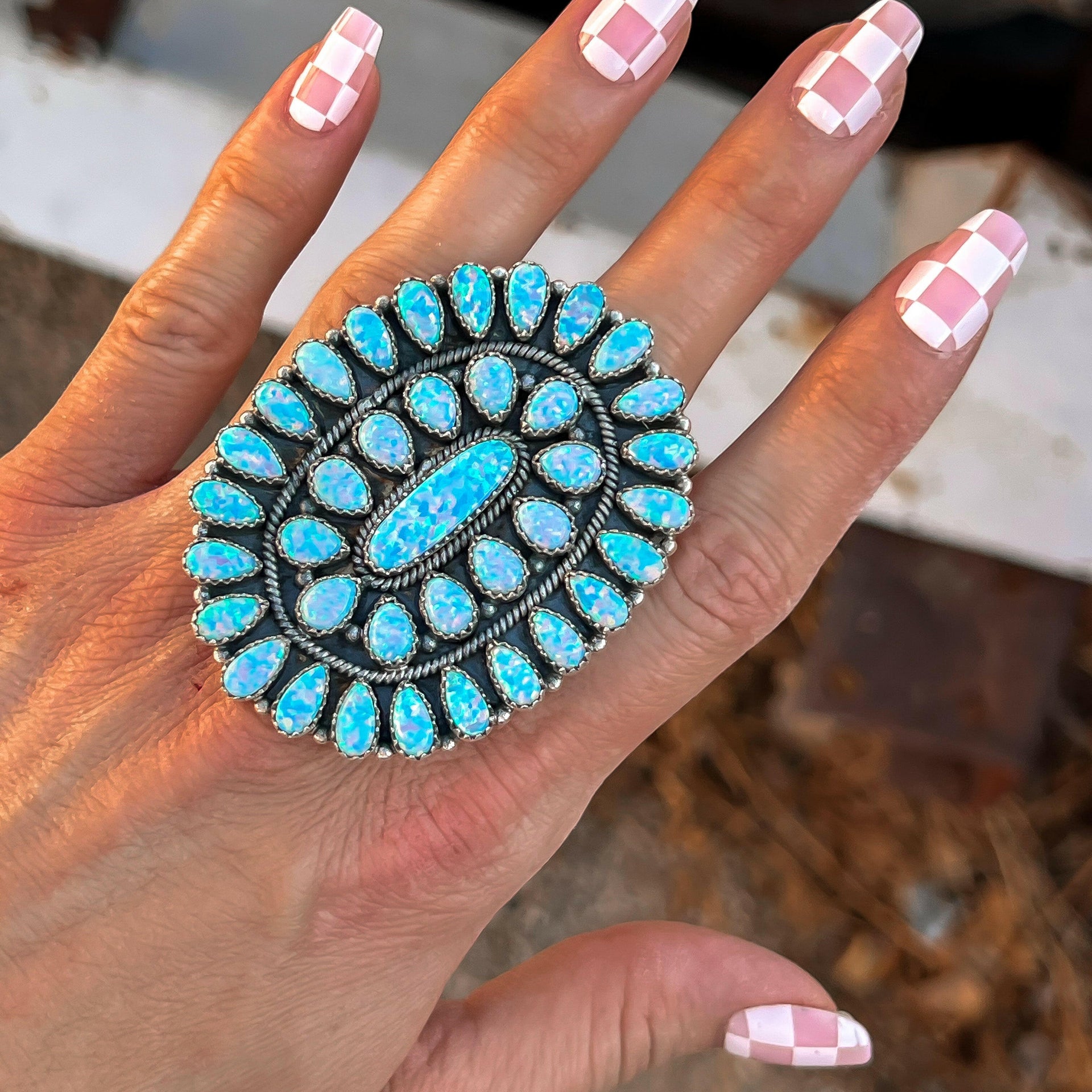 Big Mama Concho Ring MADE TO ORDER-Cluster Rings-Krush Kandy, Women's Online Fashion Boutique Located in Phoenix, Arizona (Scottsdale Area)