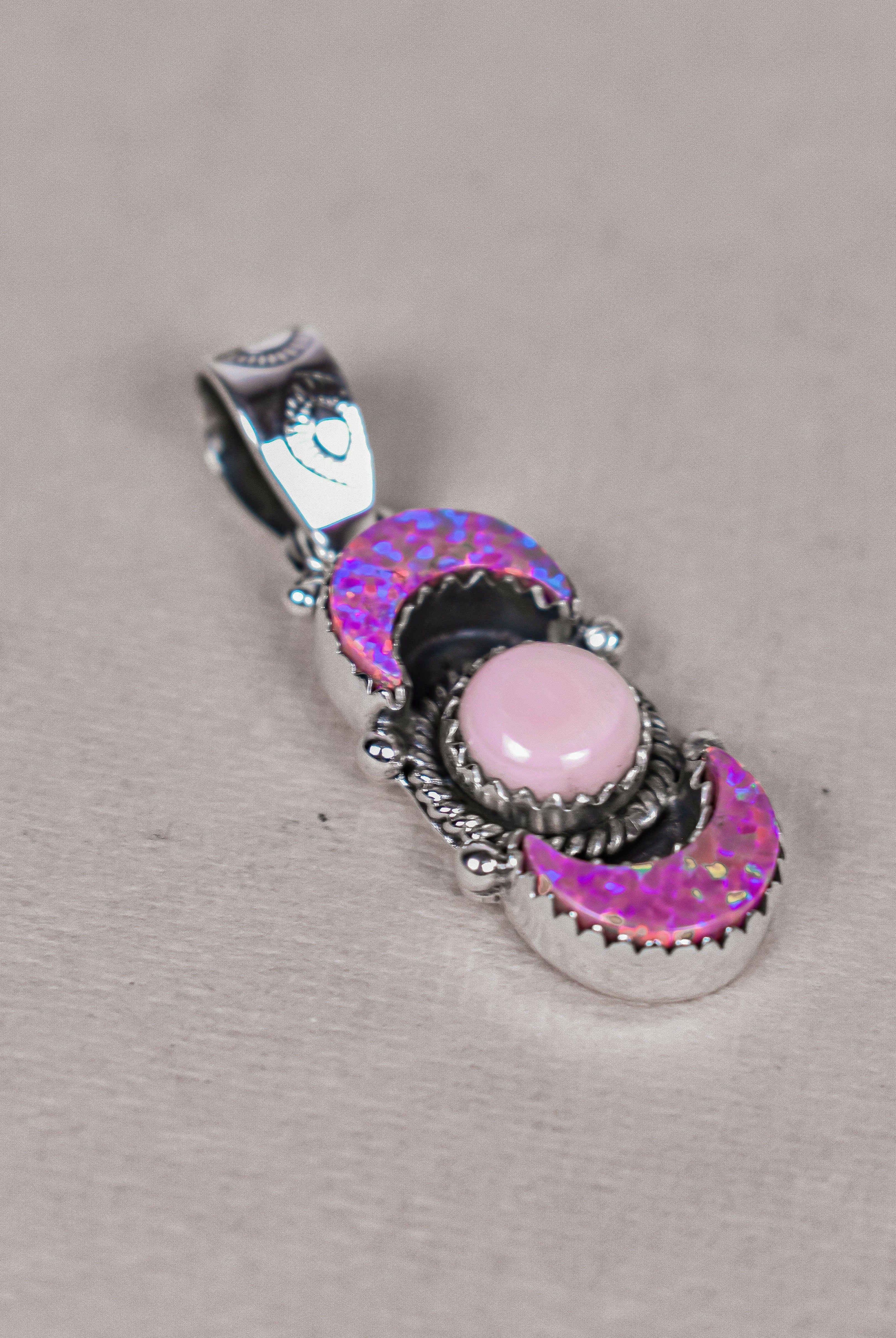 Lunar Crescent Pendant-Pendant Necklaces-Krush Kandy, Women's Online Fashion Boutique Located in Phoenix, Arizona (Scottsdale Area)