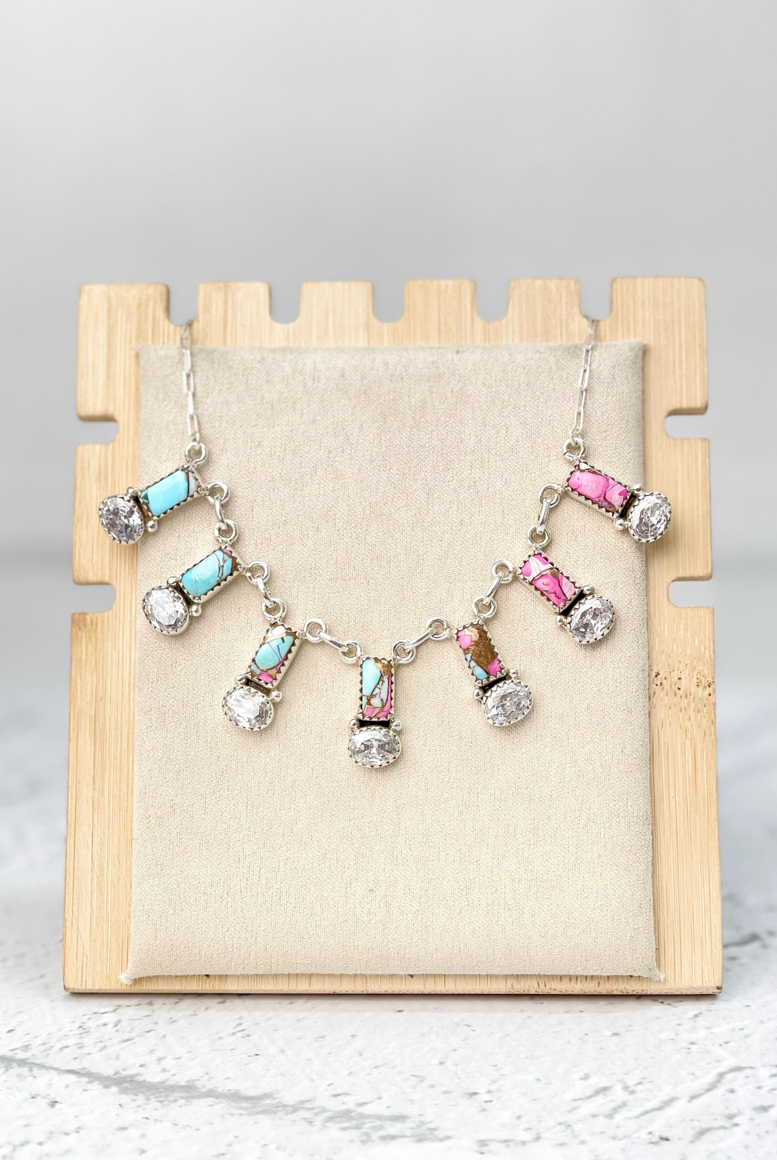 Cotton Candy Statement Necklace Bno. 18-Necklaces-Krush Kandy, Women's Online Fashion Boutique Located in Phoenix, Arizona (Scottsdale Area)