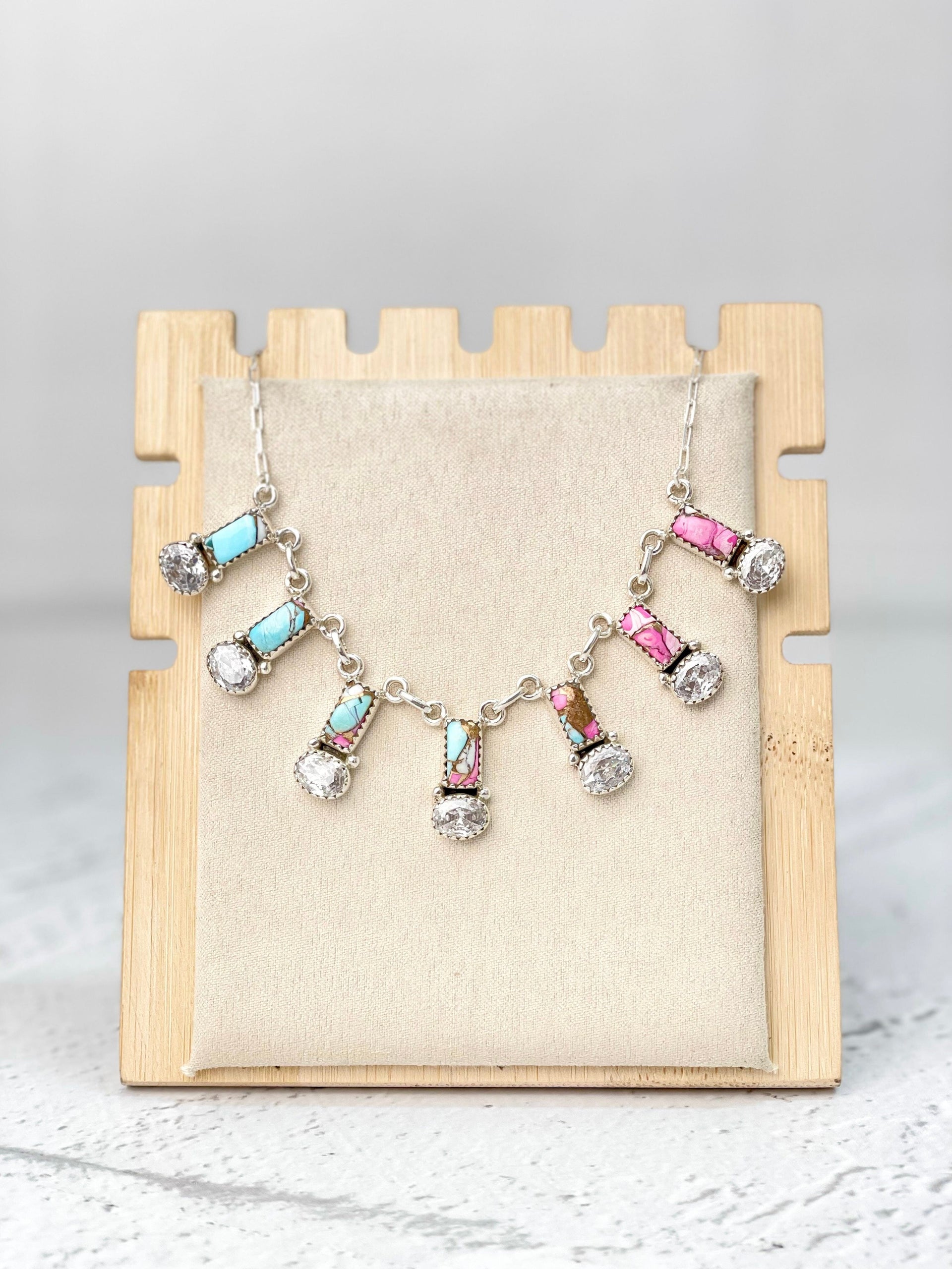 Cotton Candy Statement Necklace Bno. 18-Necklaces-Krush Kandy, Women's Online Fashion Boutique Located in Phoenix, Arizona (Scottsdale Area)