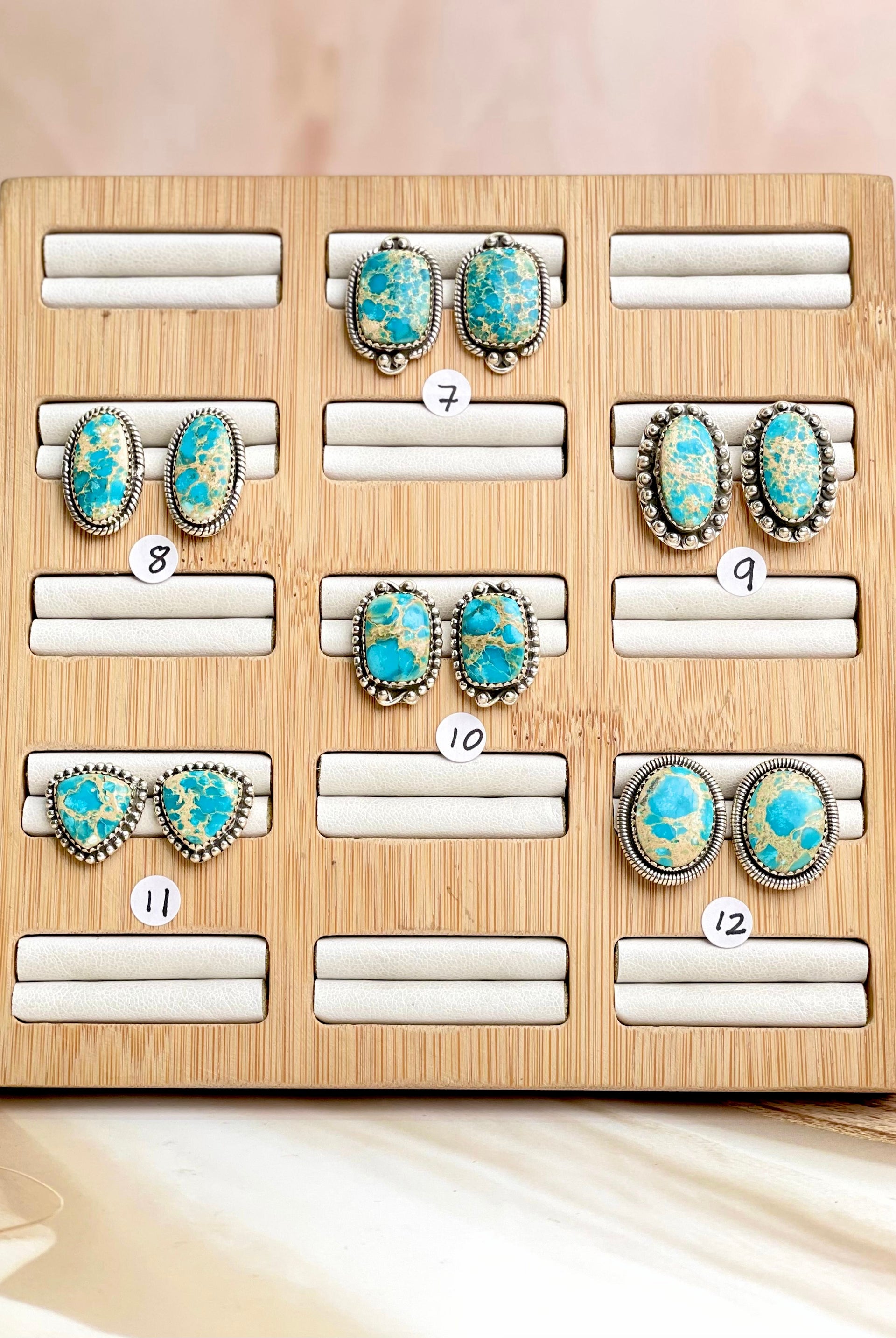 Desert Jasper Slab Stud Earrings-Earrings-Krush Kandy, Women's Online Fashion Boutique Located in Phoenix, Arizona (Scottsdale Area)