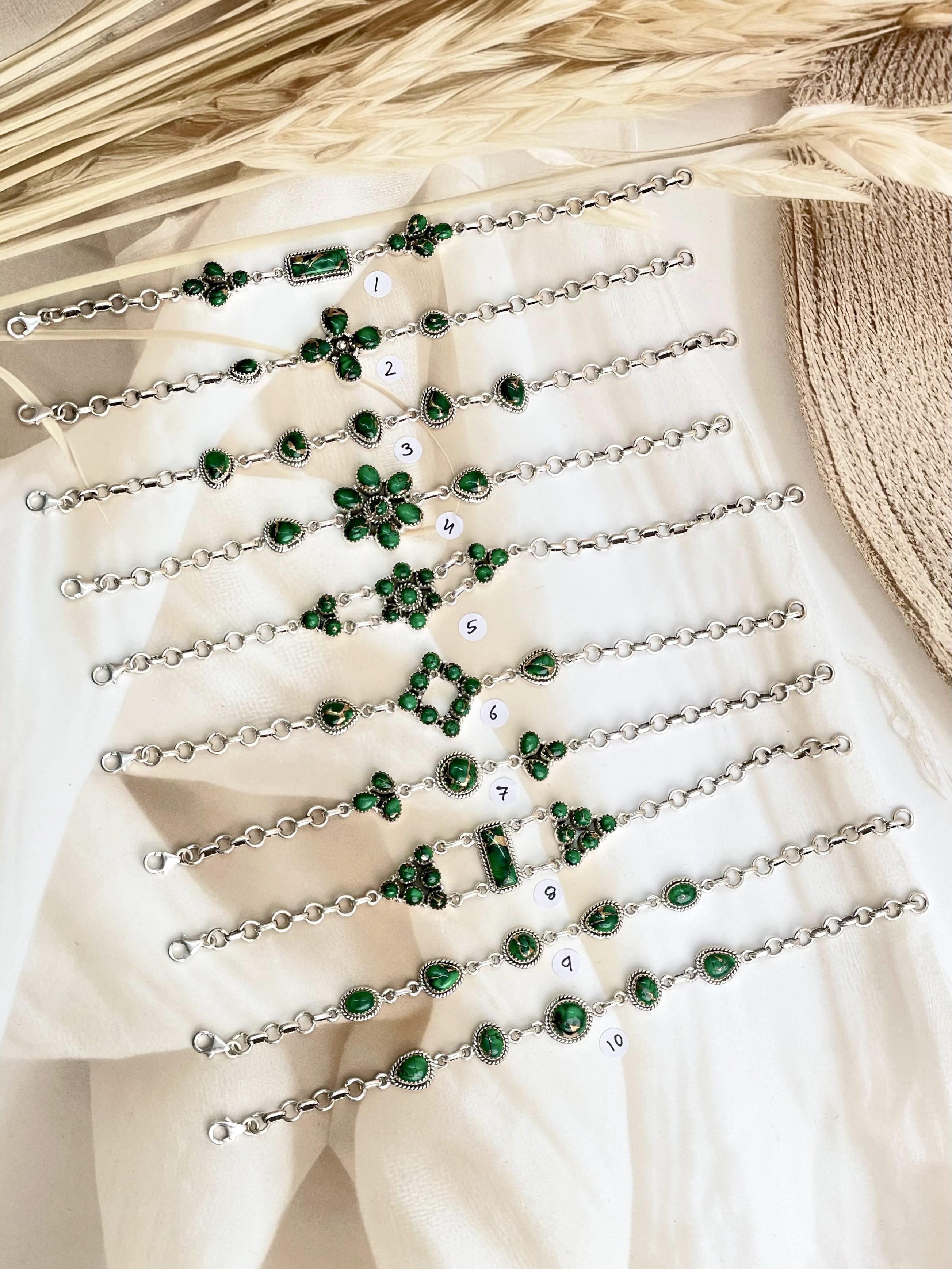 Irish Green Dahlia Bracelets sno 28-Bracelets-Krush Kandy, Women's Online Fashion Boutique Located in Phoenix, Arizona (Scottsdale Area)