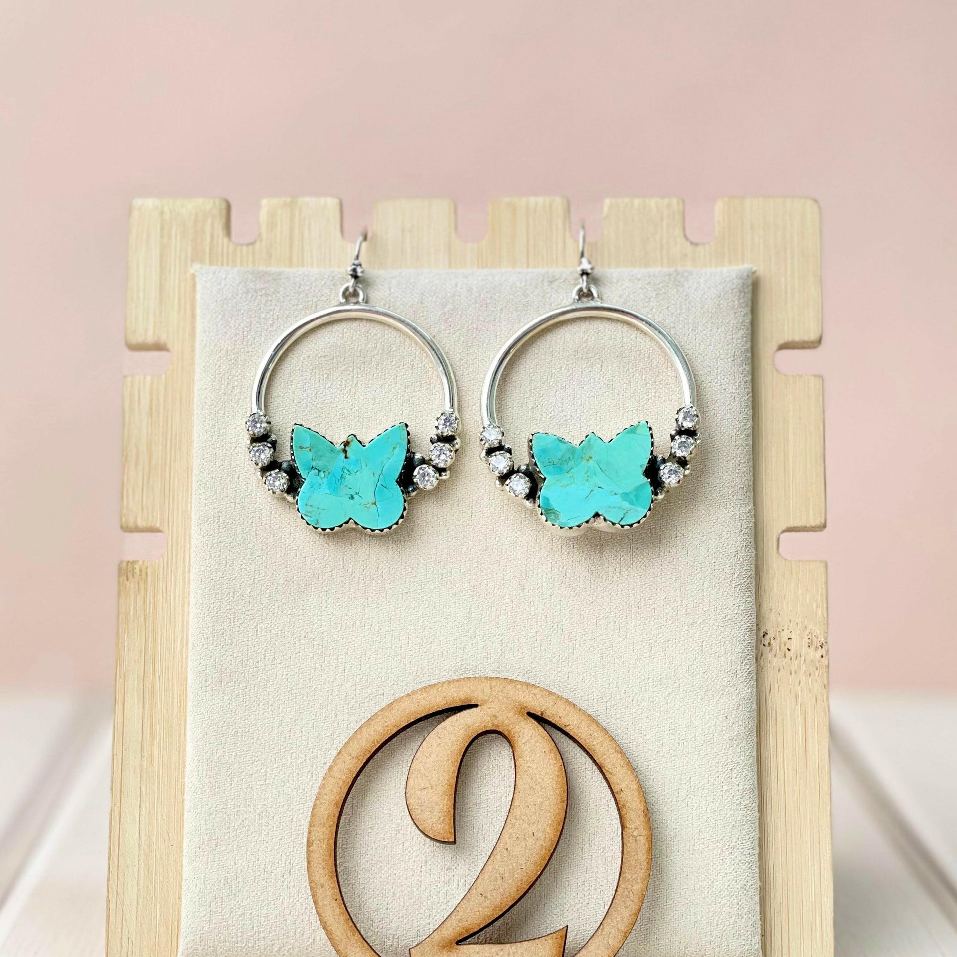 Southwest Butterfly Hoops-Earrings-Krush Kandy, Women's Online Fashion Boutique Located in Phoenix, Arizona (Scottsdale Area)