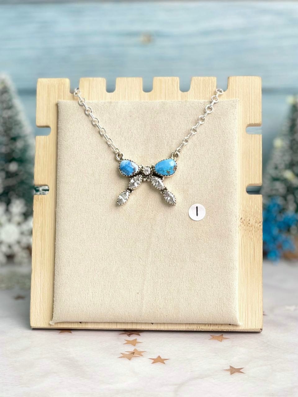 Winter Frost Golden Hills Bow Necklace-Necklaces-Krush Kandy, Women's Online Fashion Boutique Located in Phoenix, Arizona (Scottsdale Area)