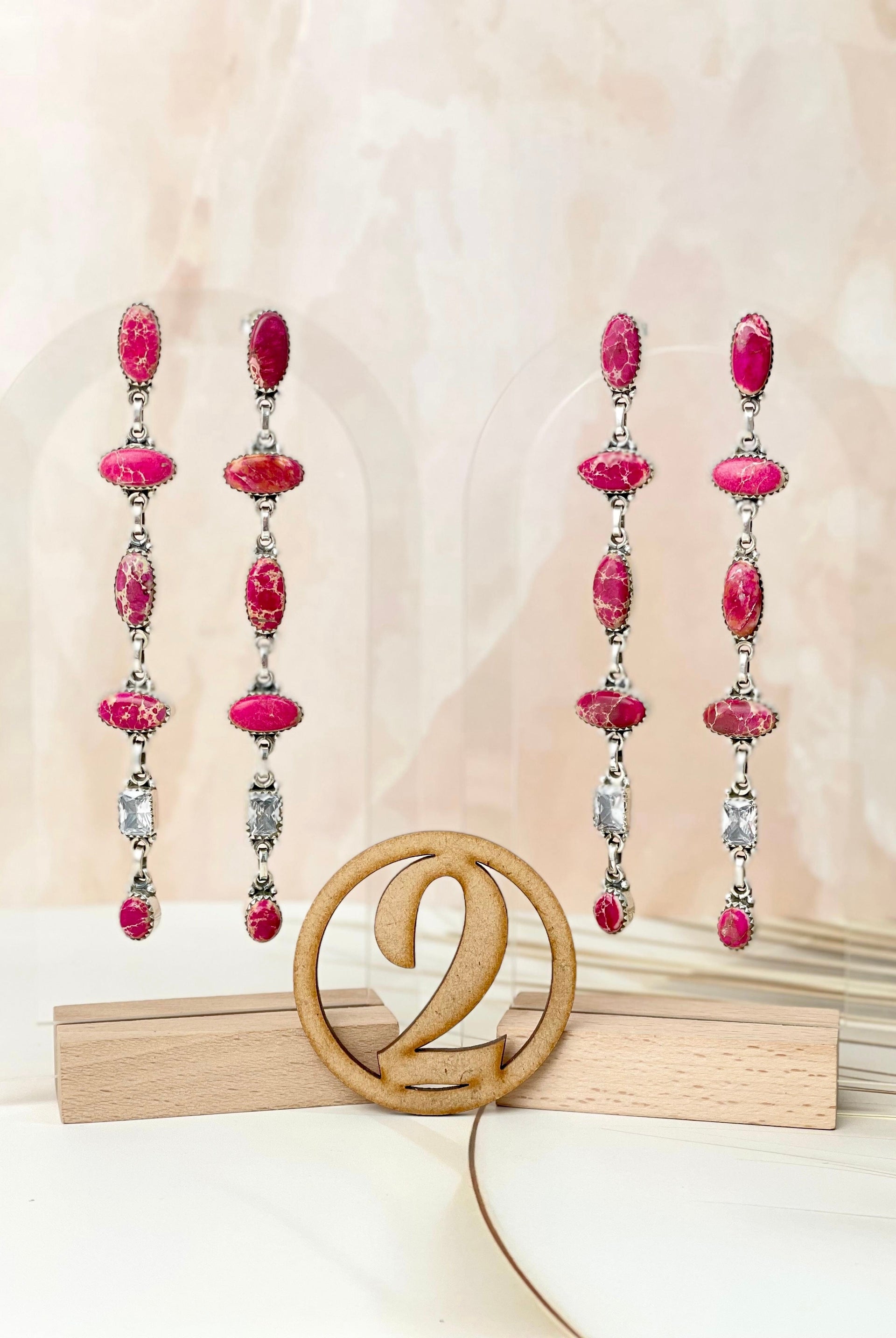 Desert Jasper Statement Dangle Earrings-Earrings-Krush Kandy, Women's Online Fashion Boutique Located in Phoenix, Arizona (Scottsdale Area)