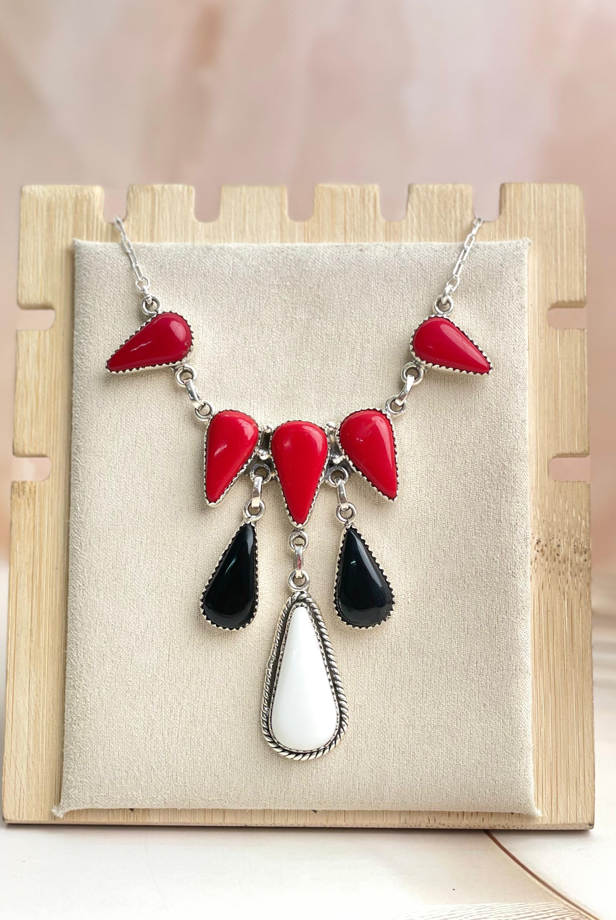 Halloween Necklace Rosarita & Black Onyx sno 7-Necklaces-Krush Kandy, Women's Online Fashion Boutique Located in Phoenix, Arizona (Scottsdale Area)