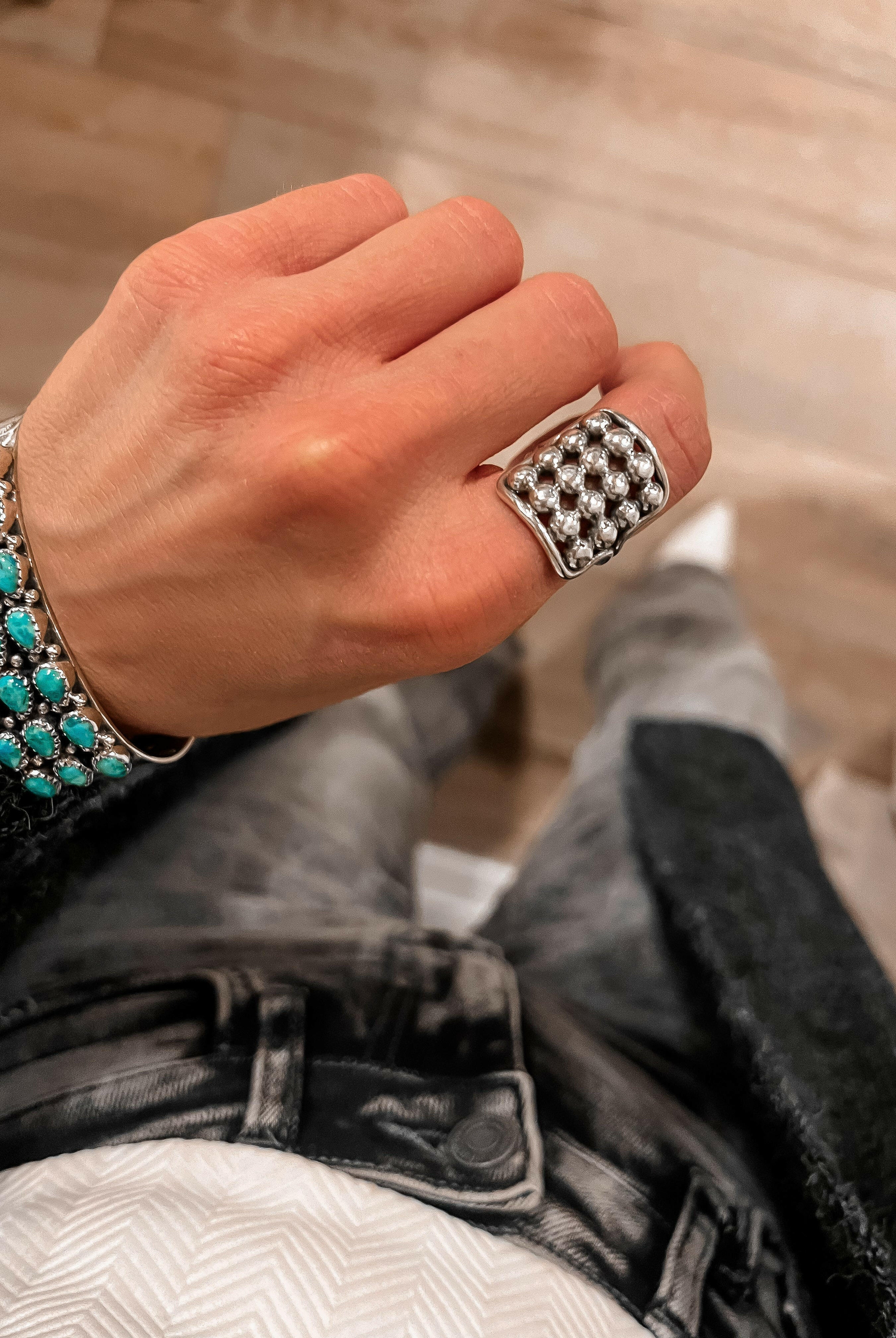 Sterling Silver Ball Stud Ring MADE TO ORDER-Statement Rings-Krush Kandy, Women's Online Fashion Boutique Located in Phoenix, Arizona (Scottsdale Area)