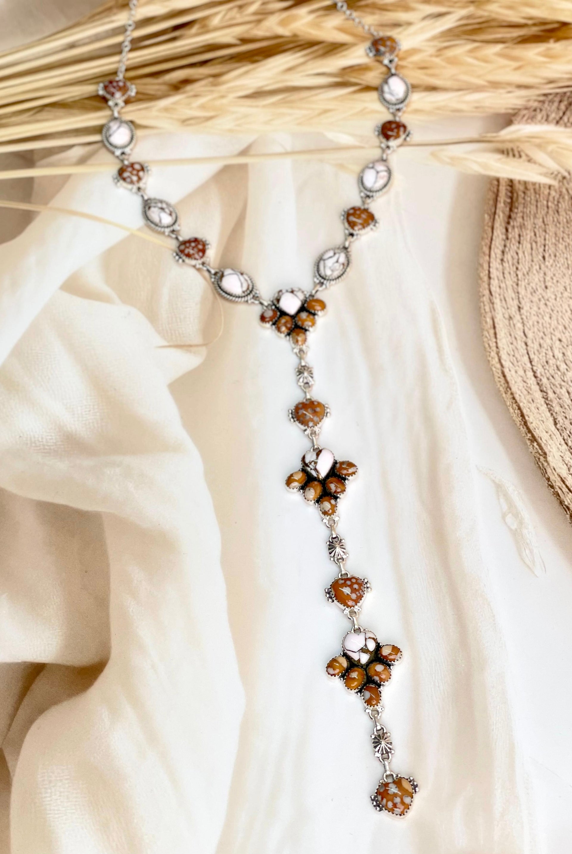 Angel Dahlia & Deer Fawn Necklace no9-Necklaces-Krush Kandy, Women's Online Fashion Boutique Located in Phoenix, Arizona (Scottsdale Area)