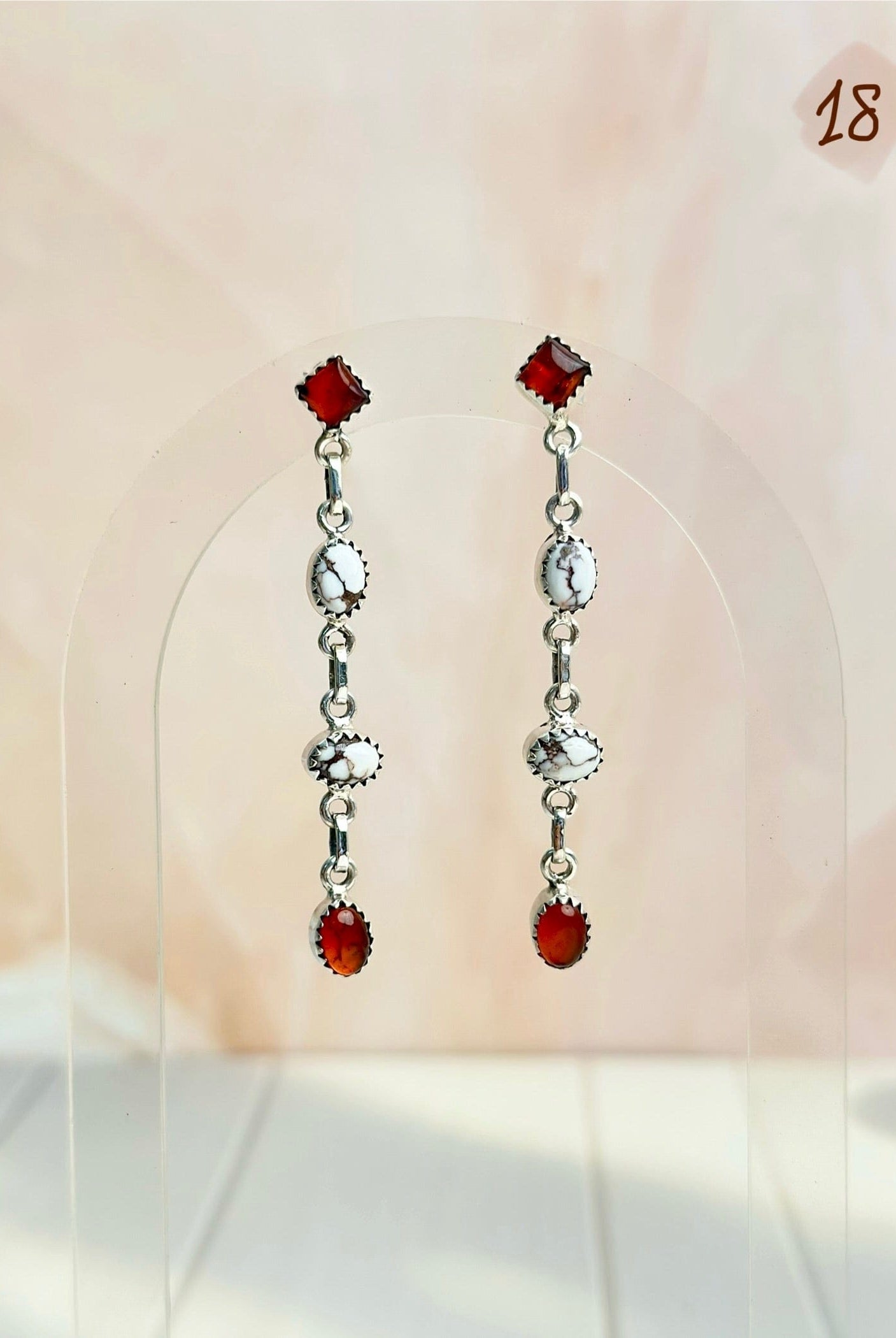 Amber, Turquoise & Crystals Mixed Earrings-Earrings-Krush Kandy, Women's Online Fashion Boutique Located in Phoenix, Arizona (Scottsdale Area)