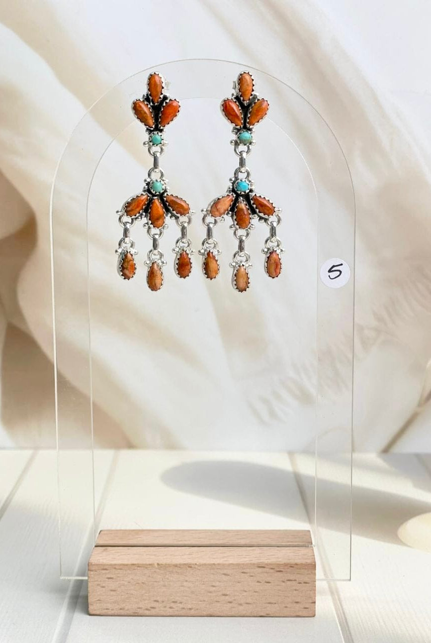 Boho Stone Fringe Drop Dangle Earrings-Earrings-Krush Kandy, Women's Online Fashion Boutique Located in Phoenix, Arizona (Scottsdale Area)