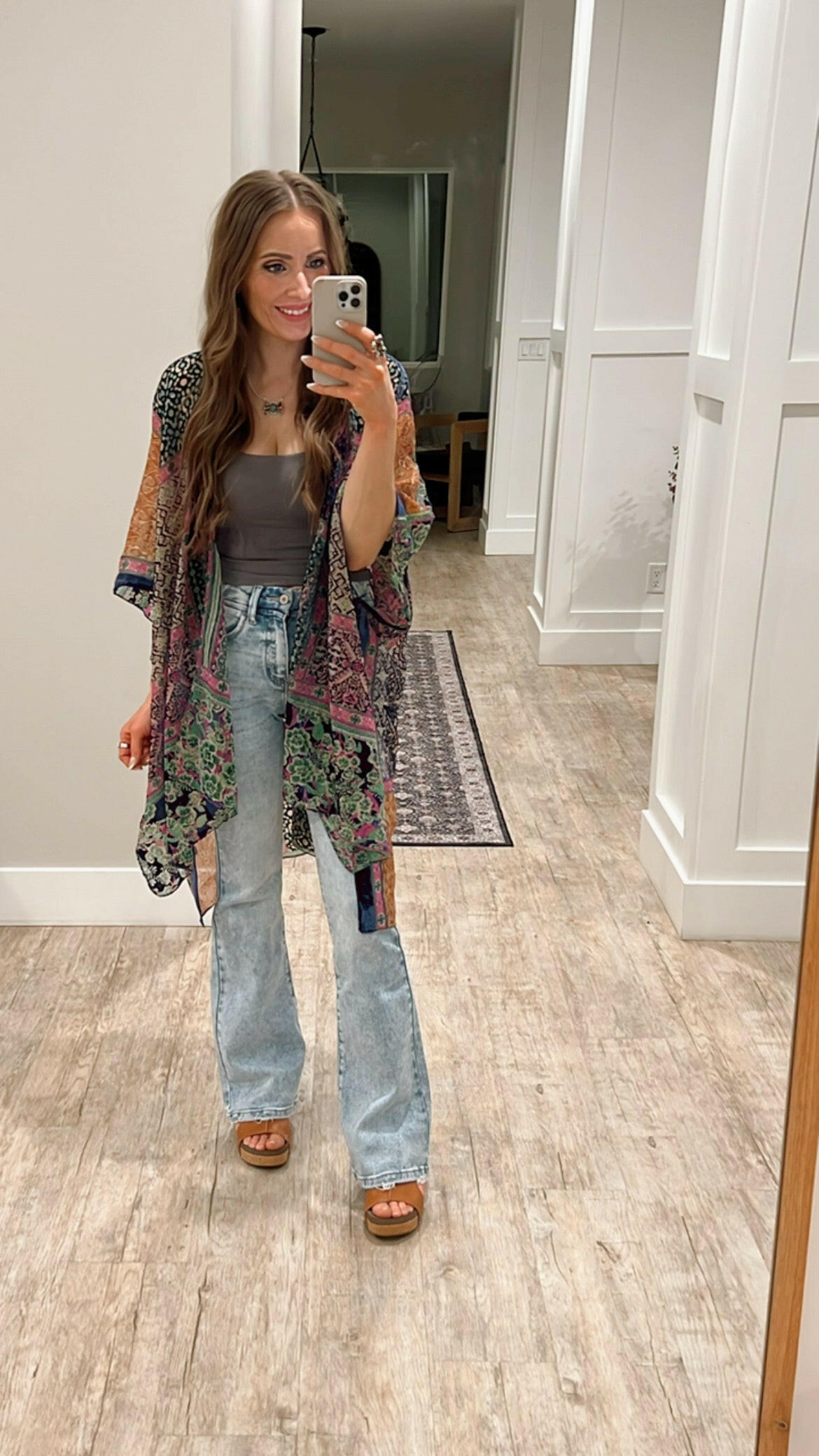 Bohemian Burnout Velvet Kimono-Kimonos-Krush Kandy, Women's Online Fashion Boutique Located in Phoenix, Arizona (Scottsdale Area)