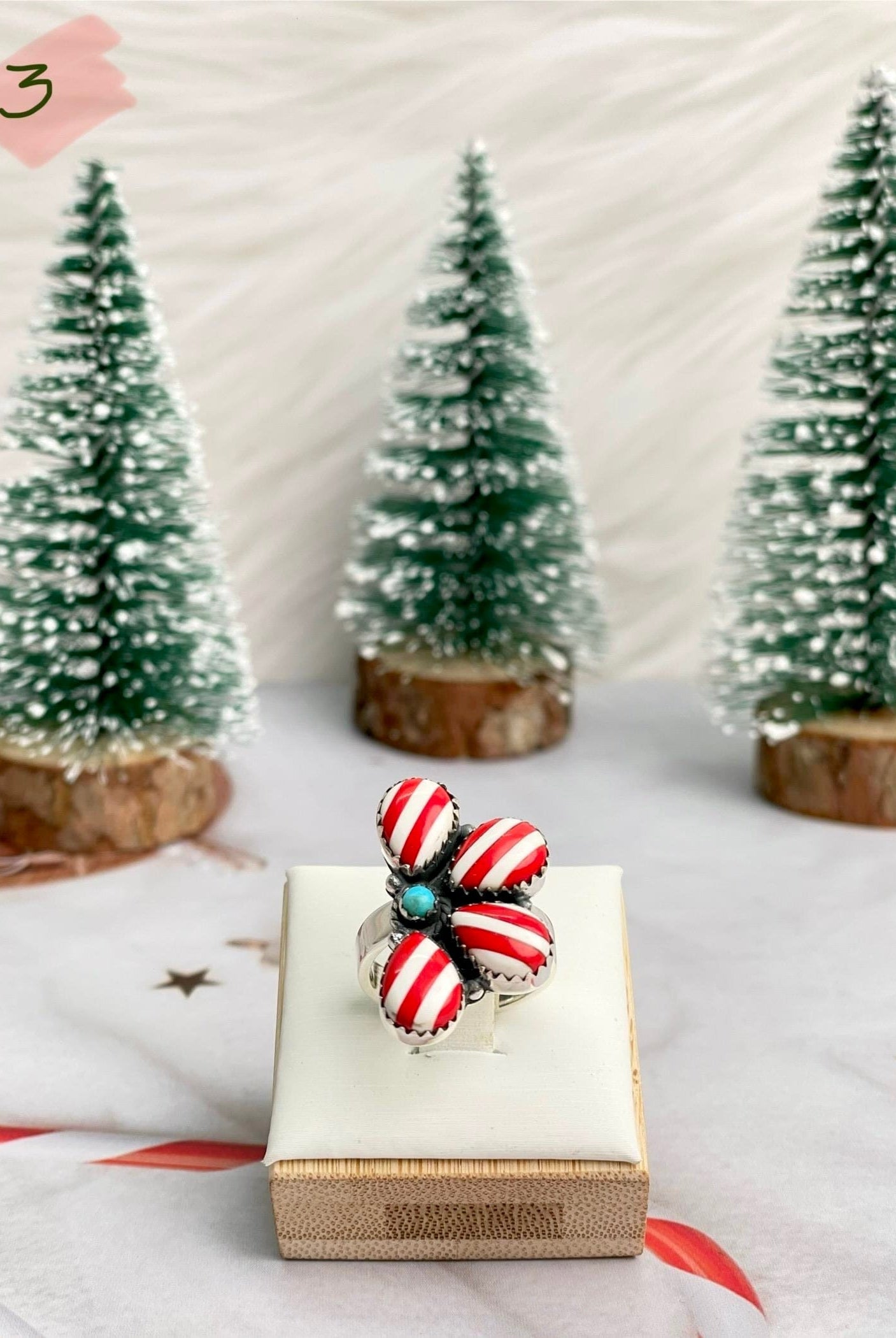 Holly Jolly Red & White Christmas Rings-Rings-Krush Kandy, Women's Online Fashion Boutique Located in Phoenix, Arizona (Scottsdale Area)