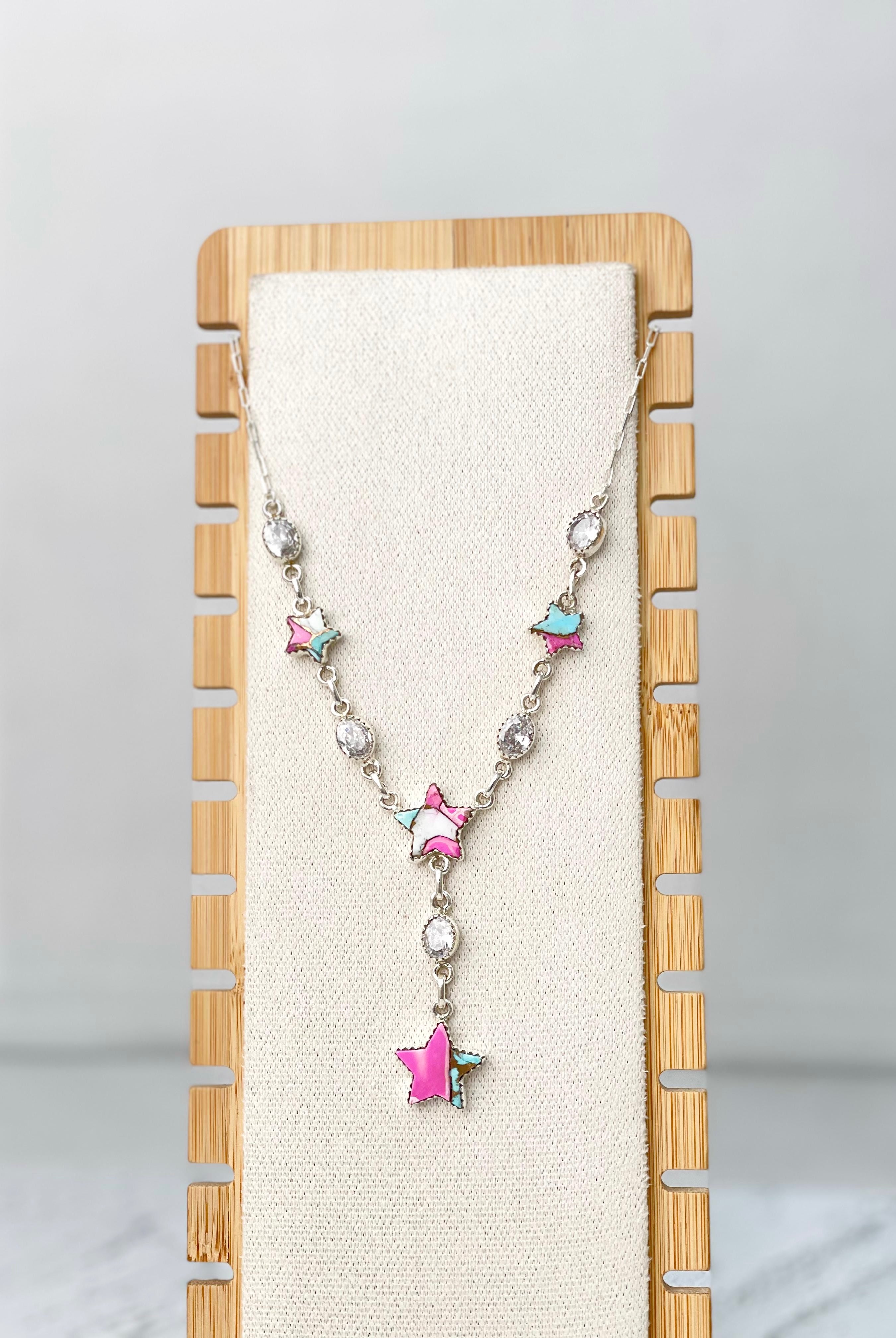 Cotton Candy Statement Necklace Bno. 17-Necklaces-Krush Kandy, Women's Online Fashion Boutique Located in Phoenix, Arizona (Scottsdale Area)