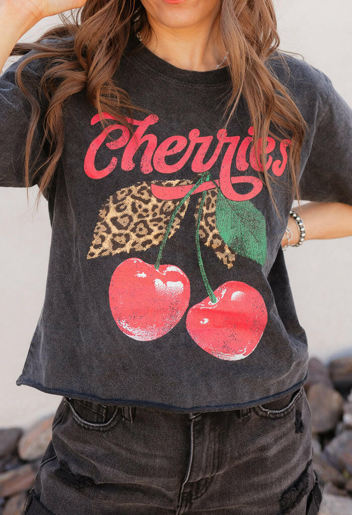 Wild Cherry Vintage Graphic Tee-Graphic Tees-Krush Kandy, Women's Online Fashion Boutique Located in Phoenix, Arizona (Scottsdale Area)