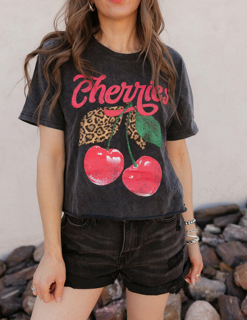 Wild Cherry Vintage Graphic Tee-Graphic Tees-Krush Kandy, Women's Online Fashion Boutique Located in Phoenix, Arizona (Scottsdale Area)