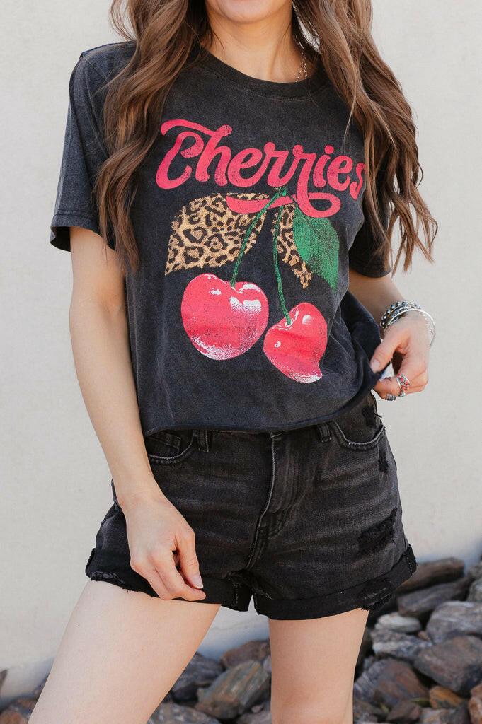 Wild Cherry Vintage Graphic Tee-Graphic Tees-Krush Kandy, Women's Online Fashion Boutique Located in Phoenix, Arizona (Scottsdale Area)