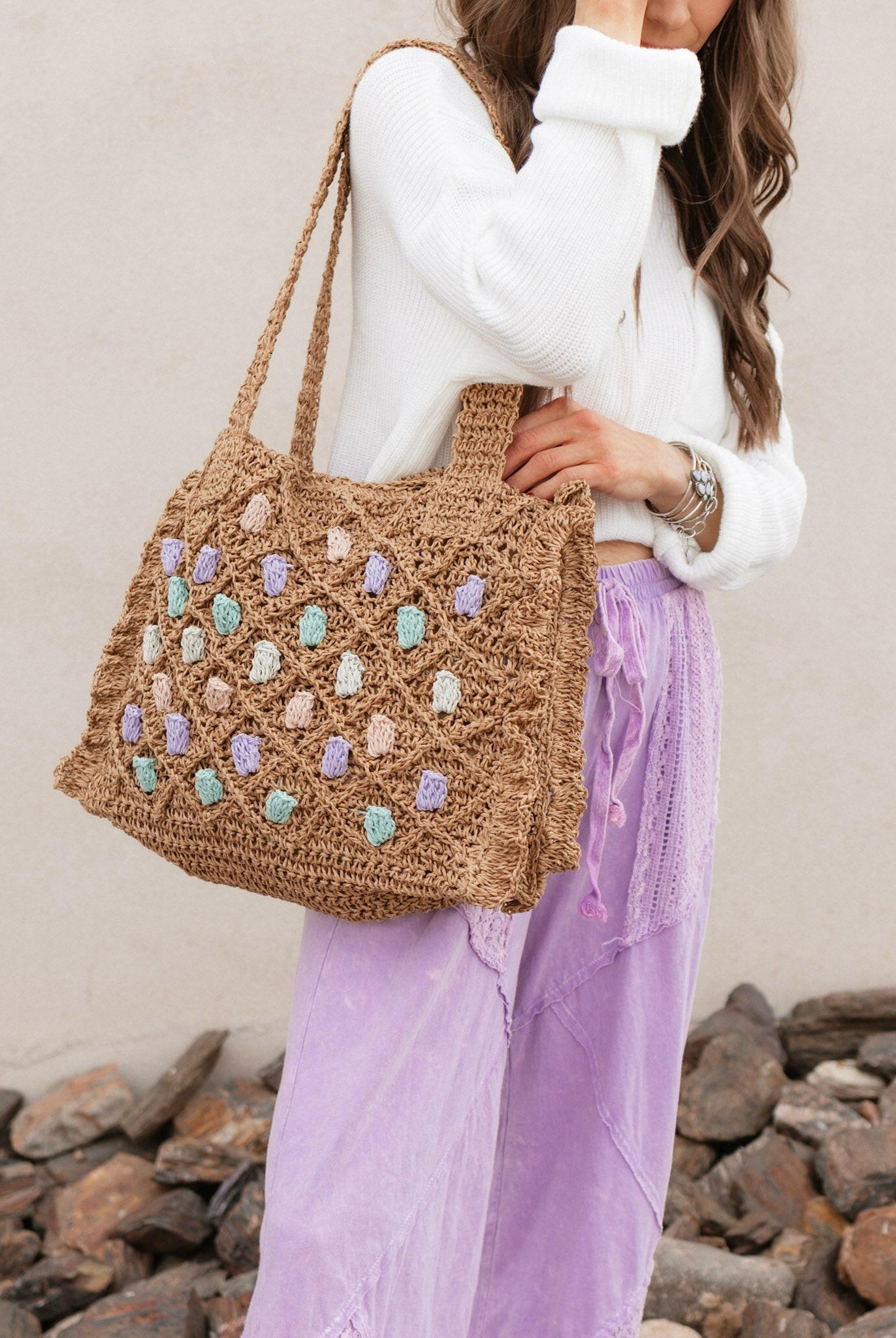 Calliope Straw Beach Summer Tote-handbag-Krush Kandy, Women's Online Fashion Boutique Located in Phoenix, Arizona (Scottsdale Area)