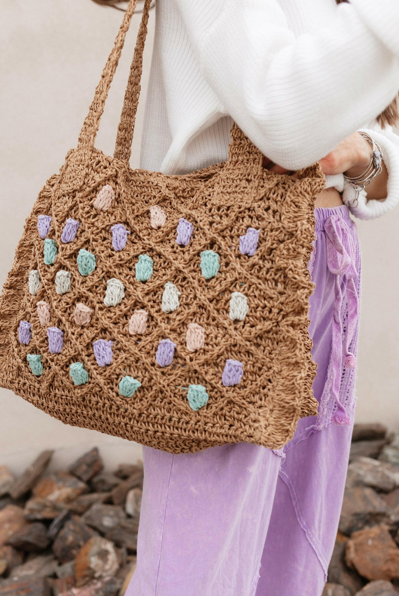 Calliope Straw Beach Summer Tote-handbag-Krush Kandy, Women's Online Fashion Boutique Located in Phoenix, Arizona (Scottsdale Area)