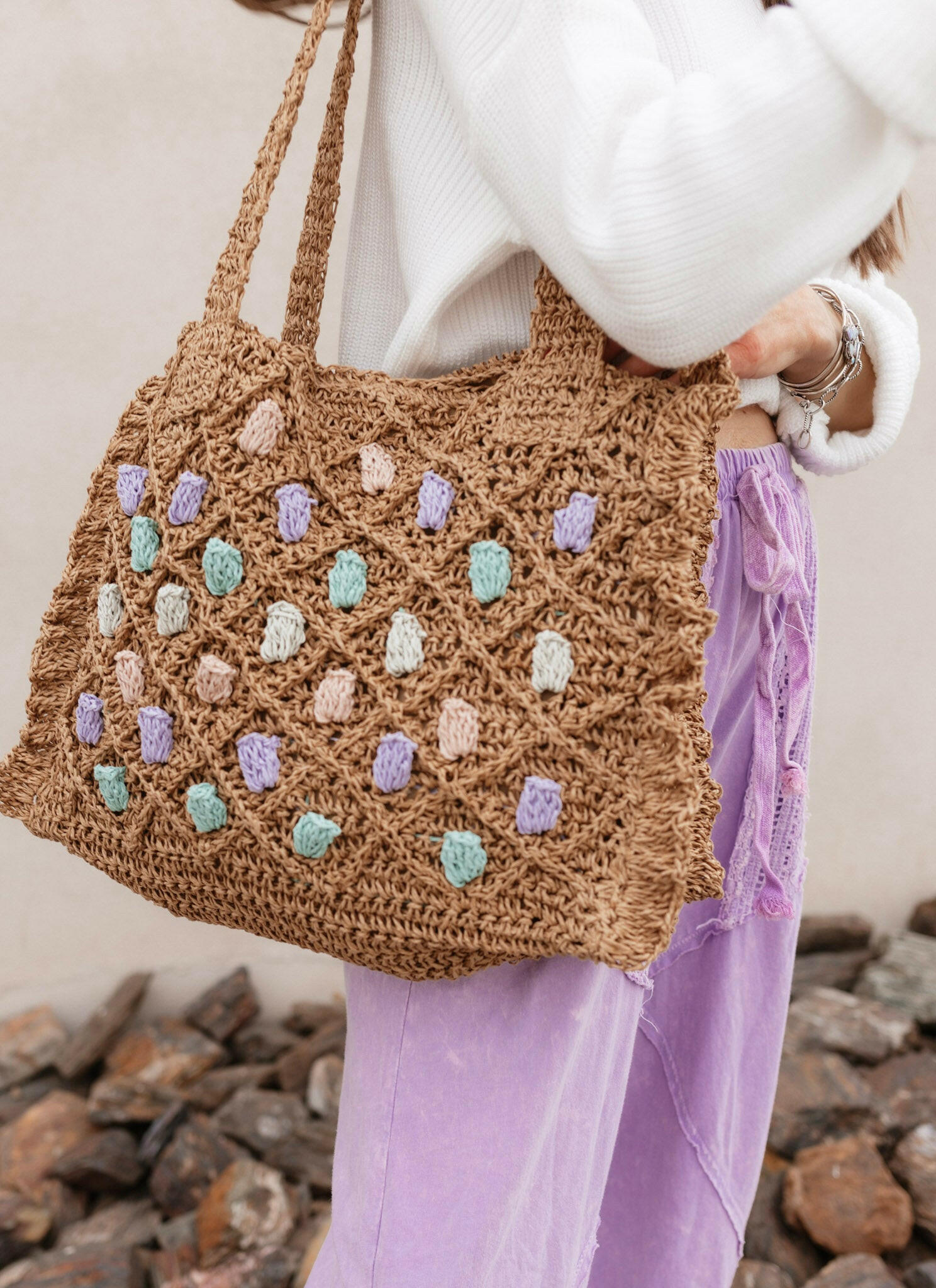 Calliope Straw Beach Summer Tote-handbag-Krush Kandy, Women's Online Fashion Boutique Located in Phoenix, Arizona (Scottsdale Area)