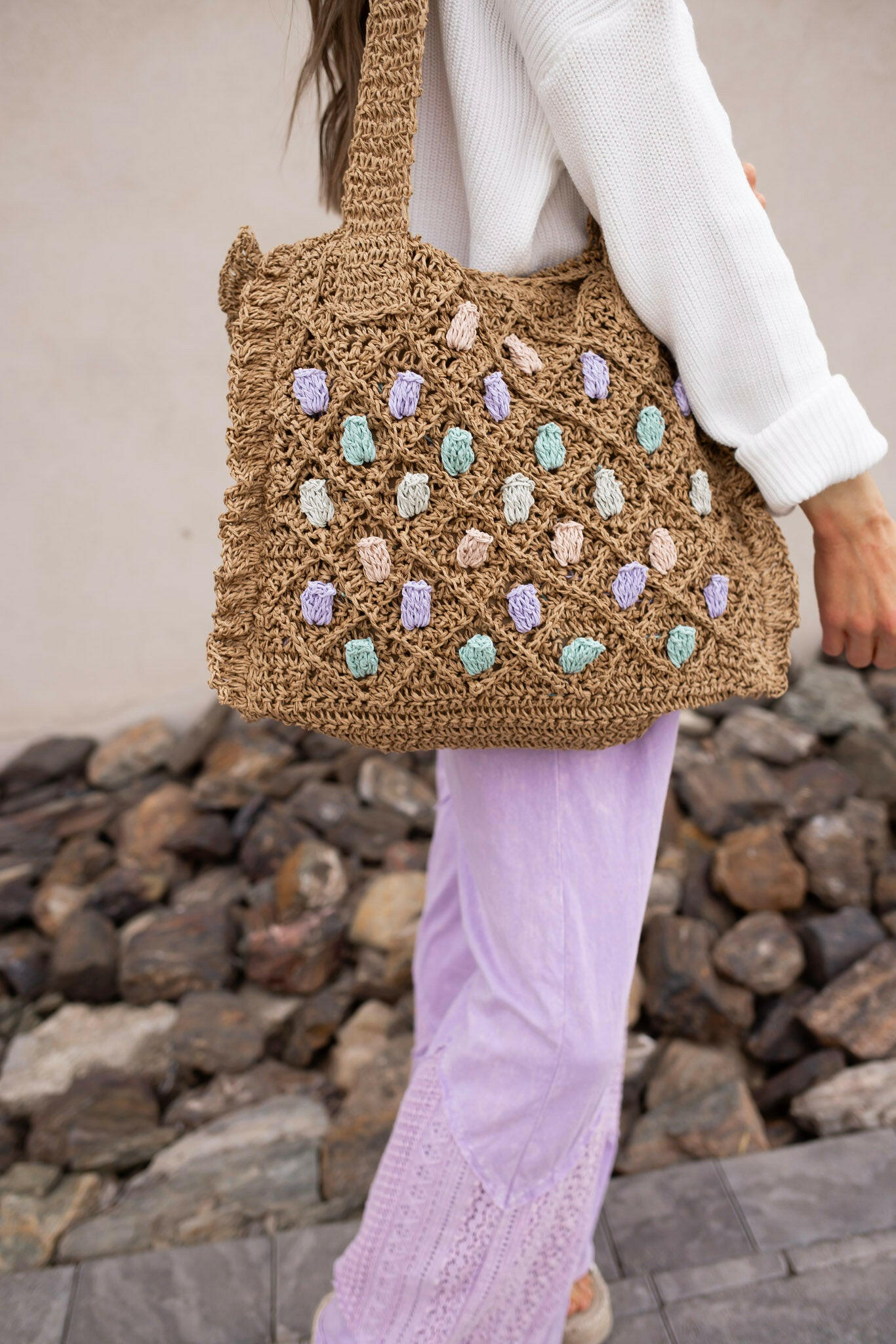 Calliope Straw Beach Summer Tote-handbag-Krush Kandy, Women's Online Fashion Boutique Located in Phoenix, Arizona (Scottsdale Area)