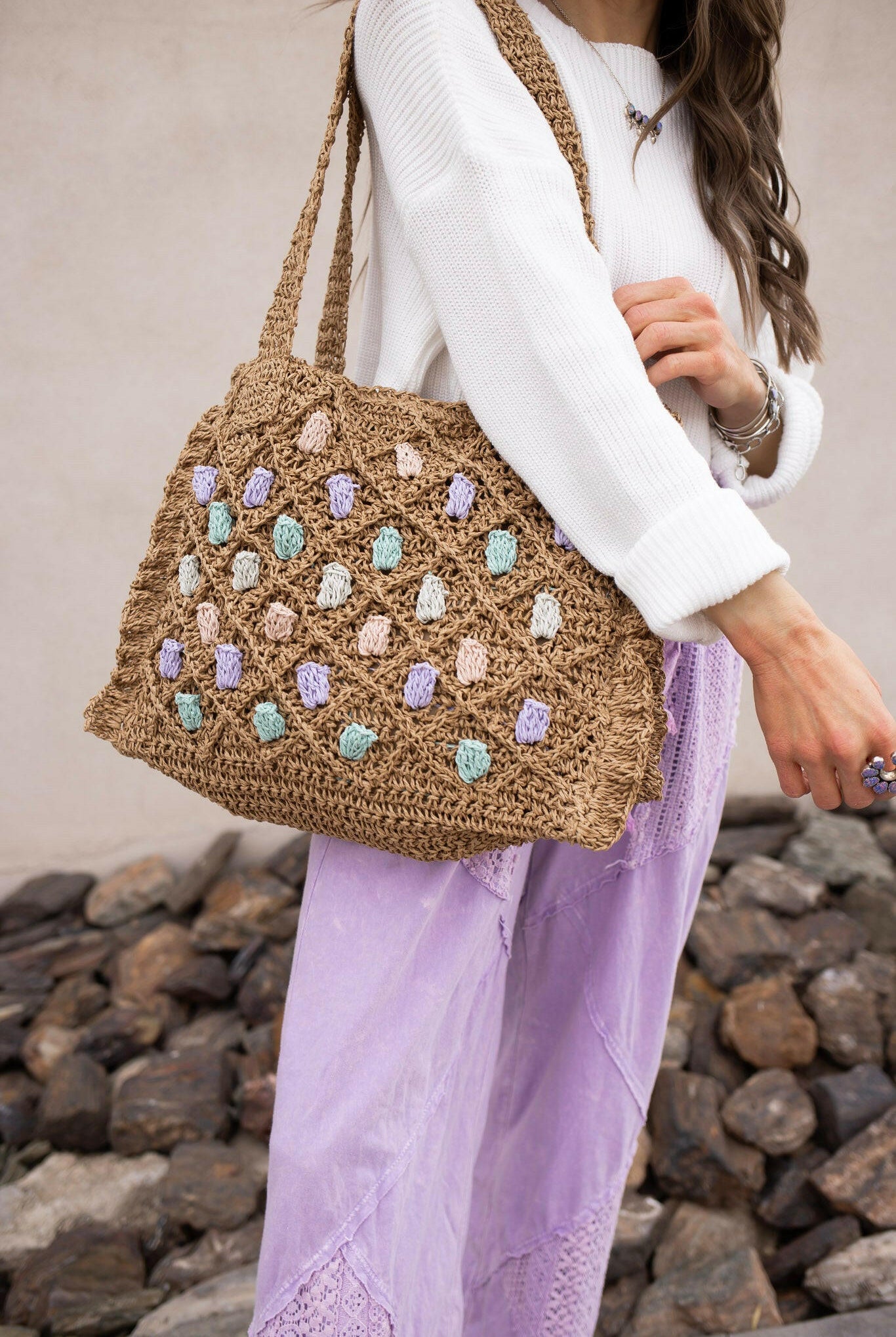 Calliope Straw Beach Summer Tote-handbag-Krush Kandy, Women's Online Fashion Boutique Located in Phoenix, Arizona (Scottsdale Area)