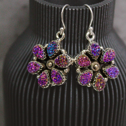 Mini Daisy Druzy Stone Earrings-Stud Earrings-Krush Kandy, Women's Online Fashion Boutique Located in Phoenix, Arizona (Scottsdale Area)