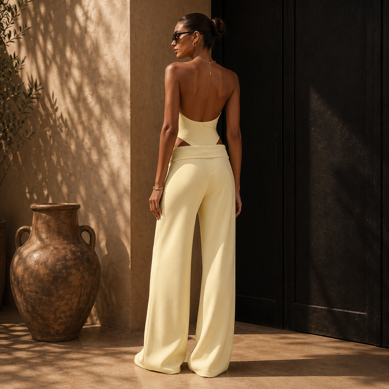 Brown Wide Leg Pants