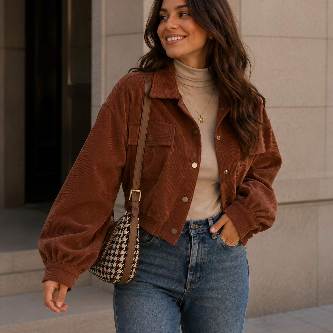Weekend Edit Cropped Corduroy Shacket