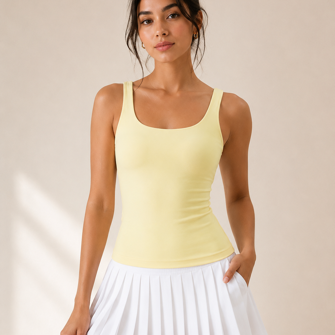 The Essential Sculpt Square Neck Tank