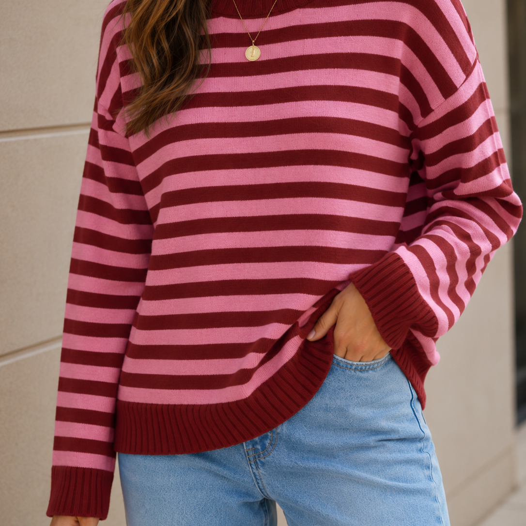 Coastal Stripe Relaxed Knit Sweater