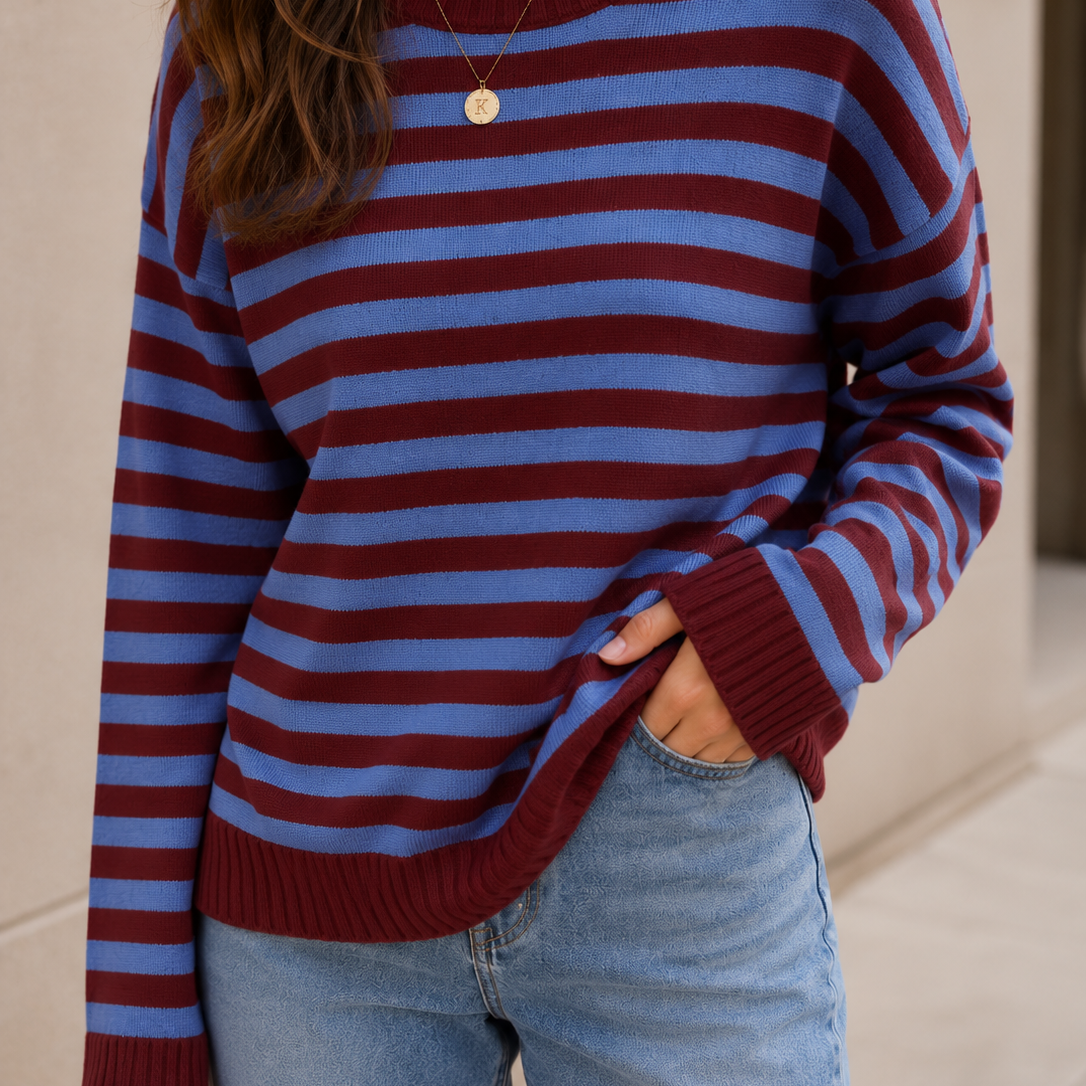 Coastal Stripe Relaxed Knit Sweater