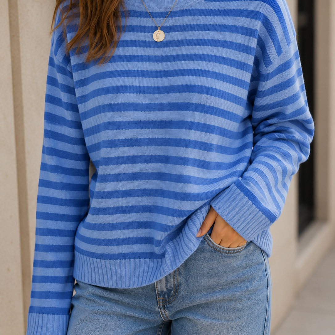 Coastal Stripe Relaxed Knit Sweater