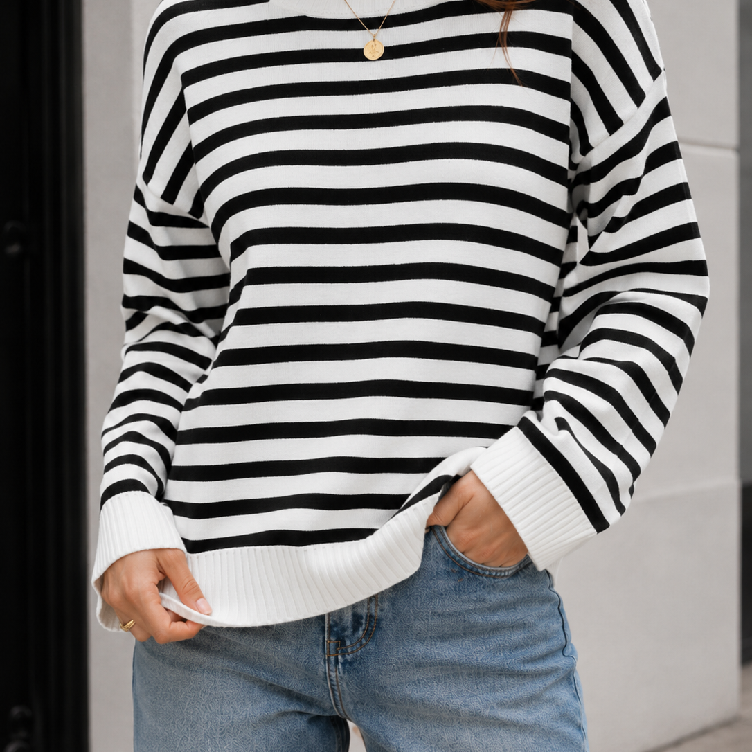Coastal Stripe Relaxed Knit Sweater