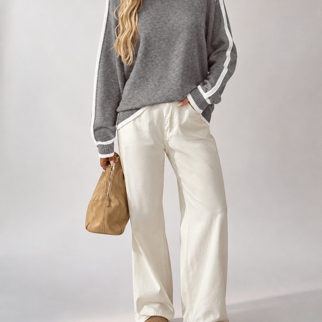 Modern Edge Mock Neck Knit Sweater