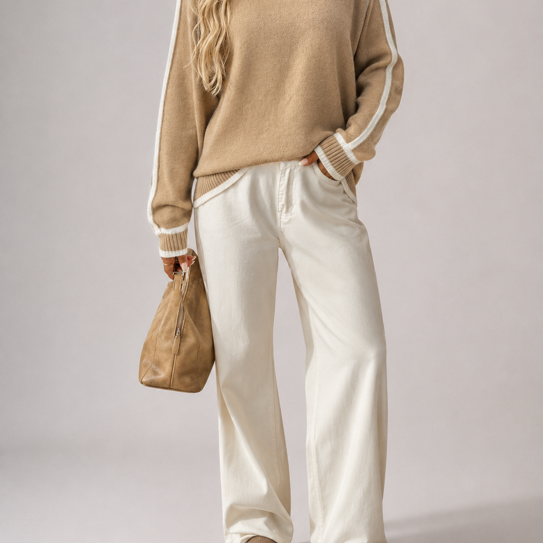Modern Edge Mock Neck Knit Sweater