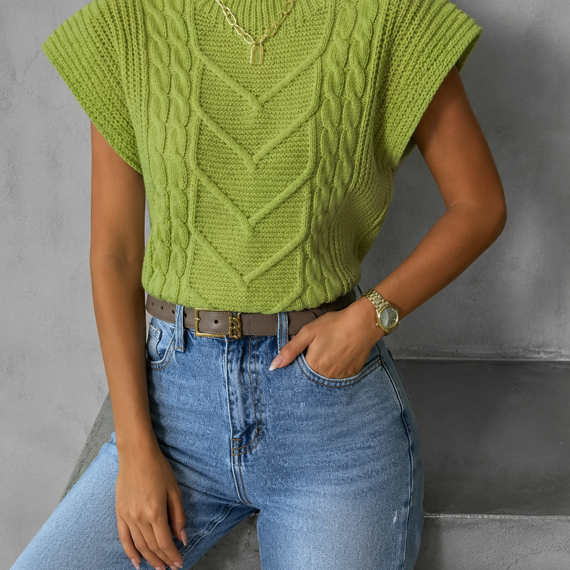Harbor Haven Cable Knit Sweater Vest