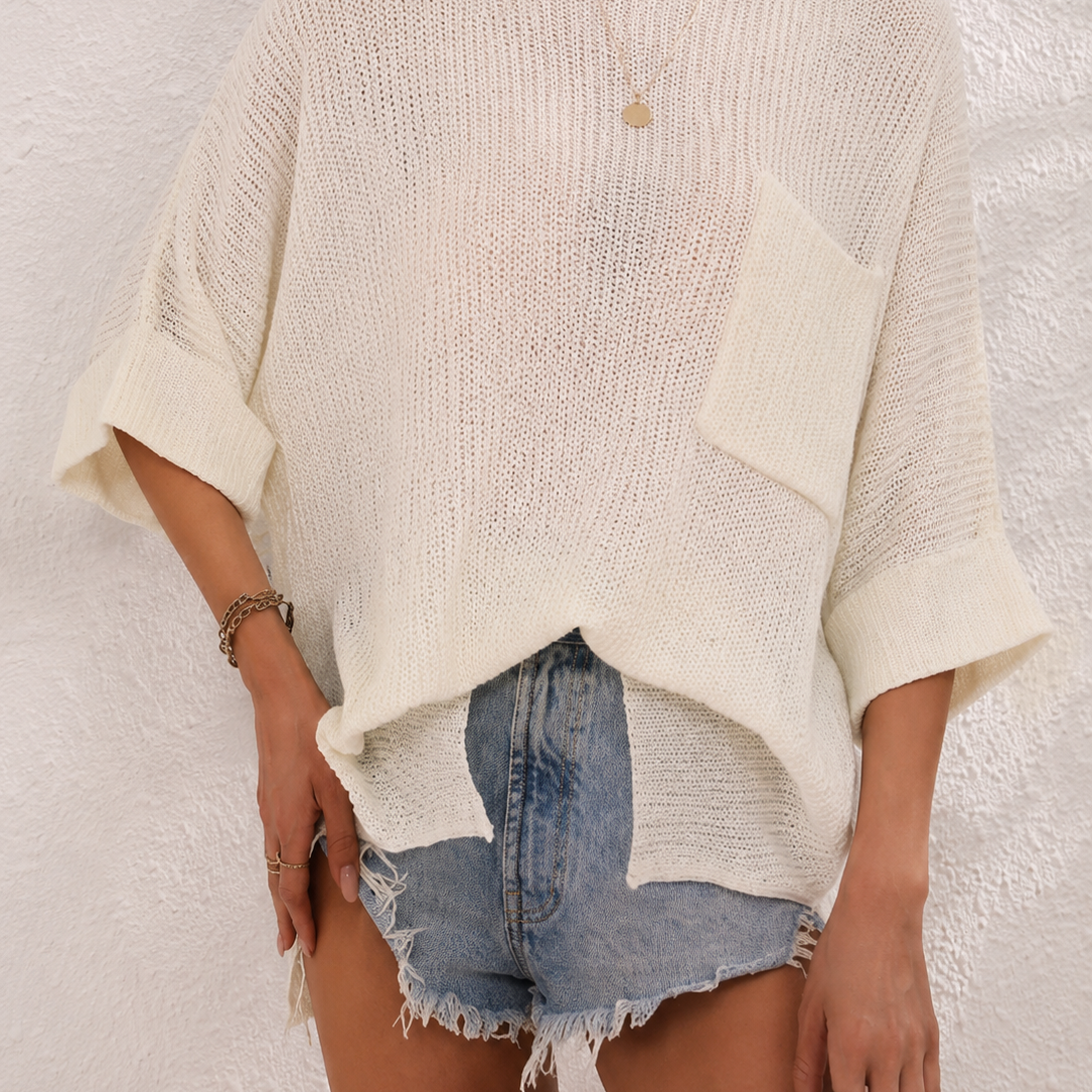 Breezy Escape Lightweight Knit Pullover