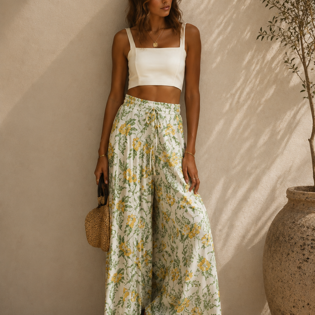 Breeze Printed Wide Leg Pants