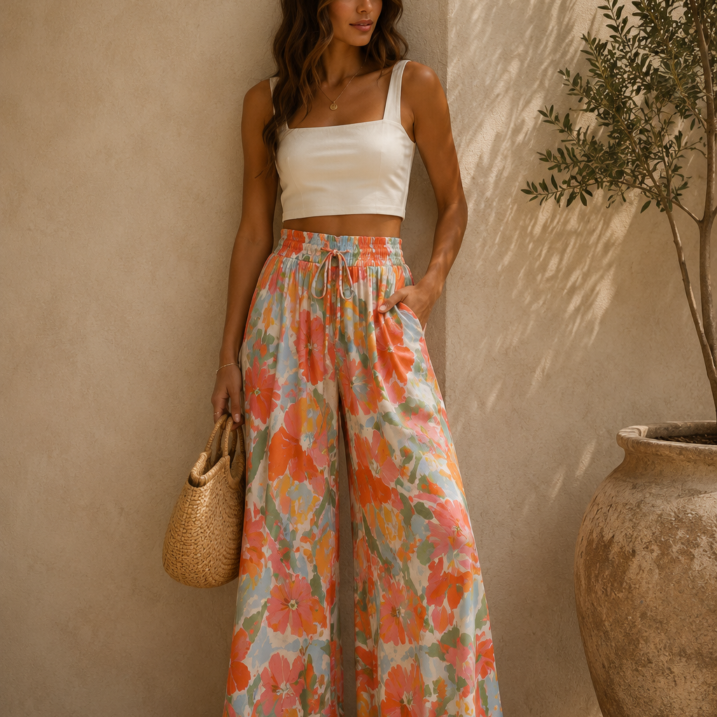 Breeze Printed Wide Leg Pants