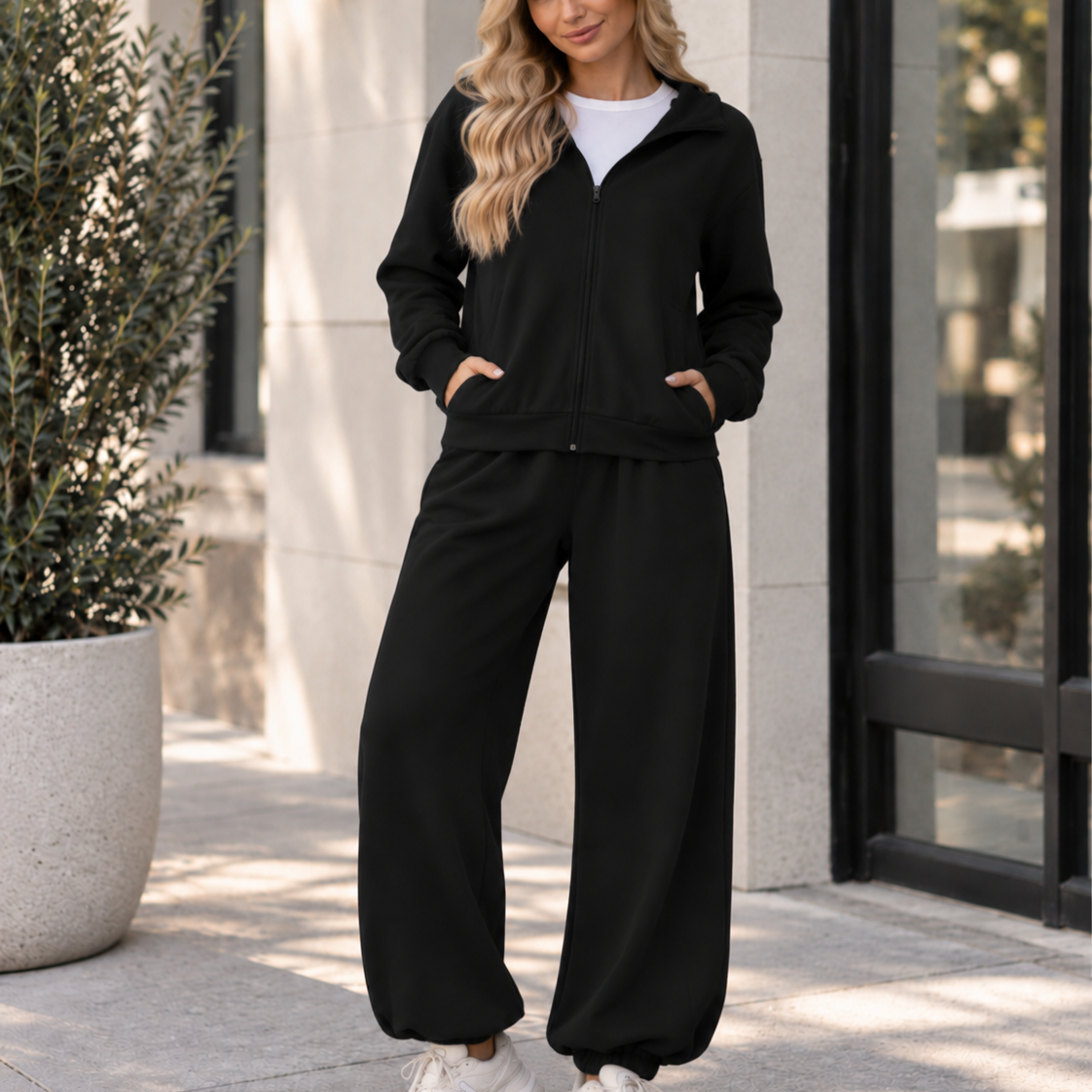 On the Move Zip-Up Hoodie & Jogger Set