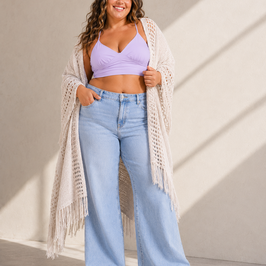 Open Bohemian Ruana Cardigan