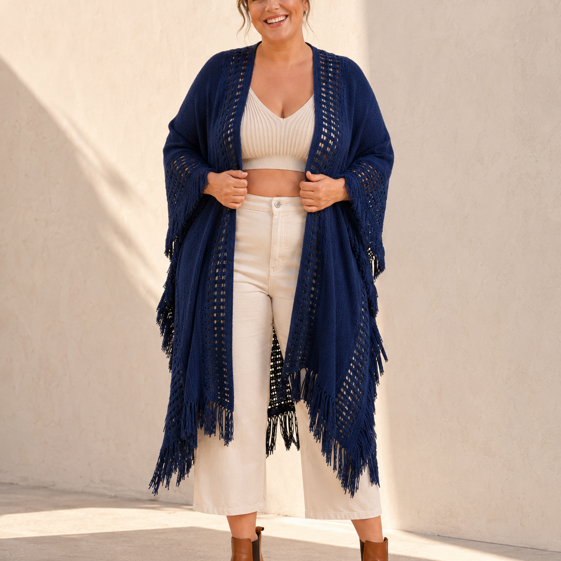 Open Bohemian Ruana Cardigan