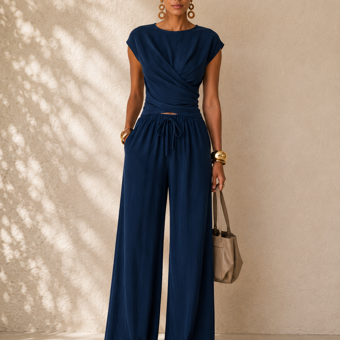 Effortless Elegance Wide Leg Two-Piece Set